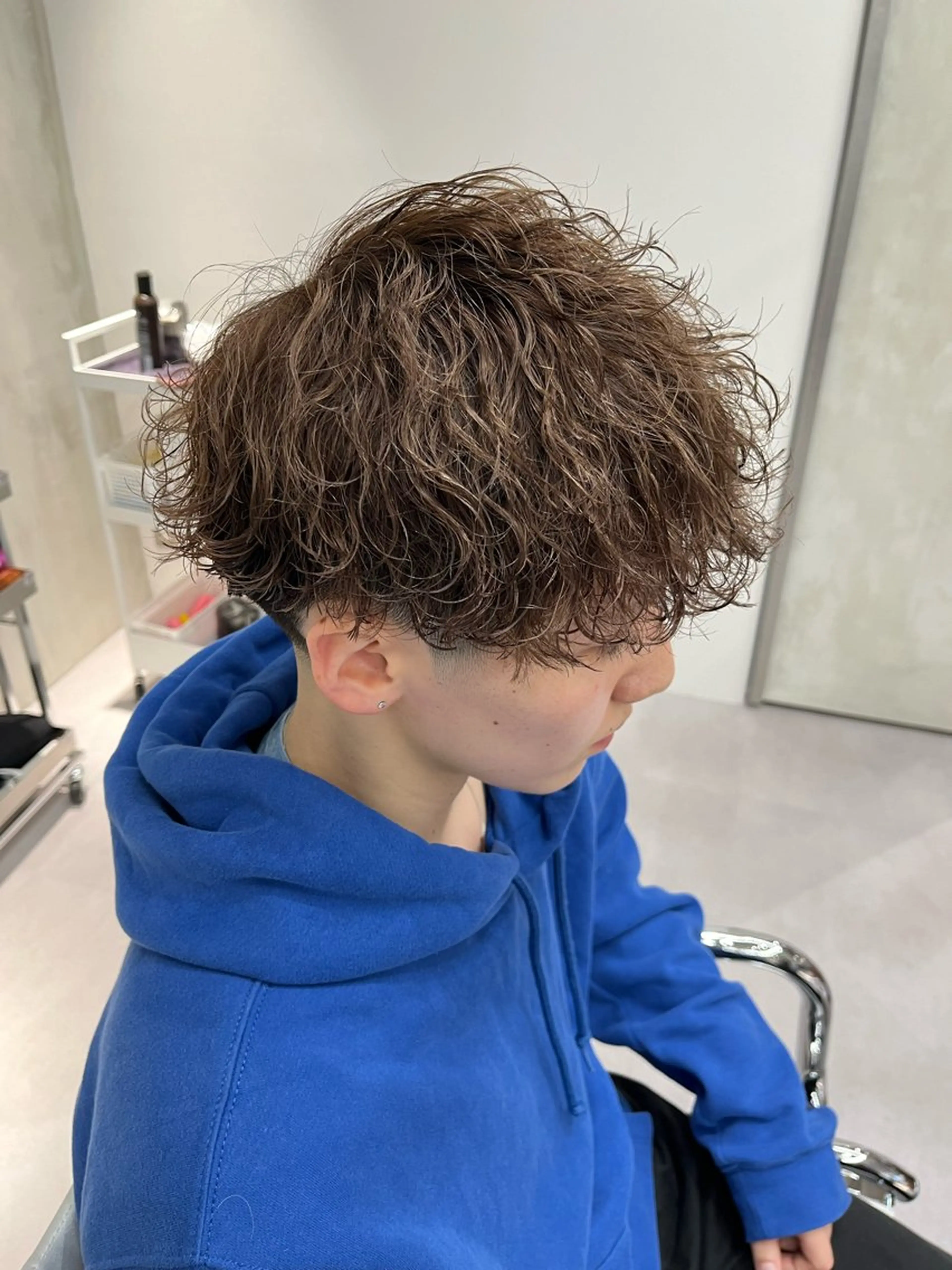 ショート パーマ メンズ soen所属・⚡メンズパーマフ ェードカットTomyのヘアスタイル