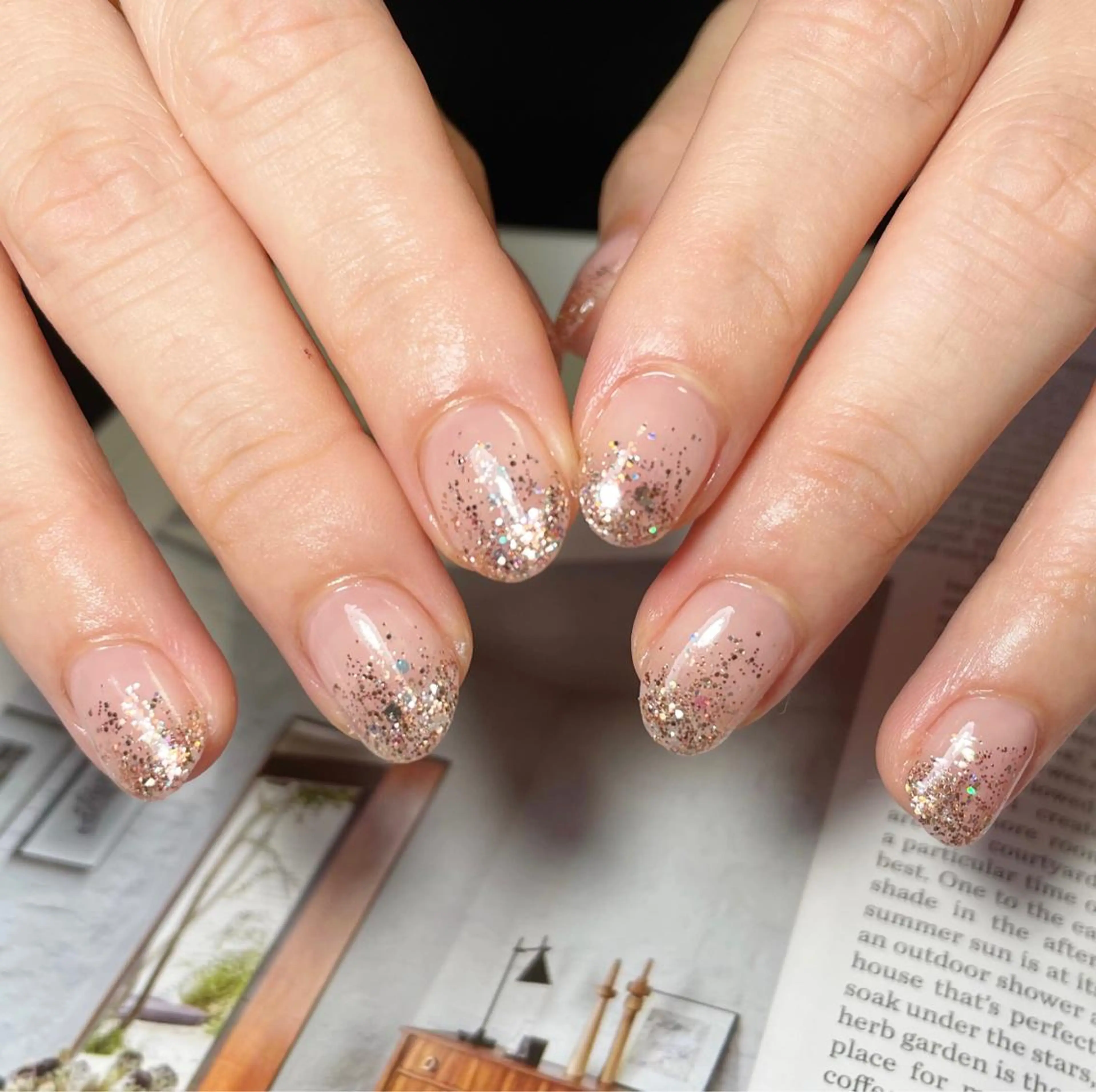 ネイル ラメ(グリッター) ラメグラデーション ハンドネイル Lofinails ちひろのネイルデザイン