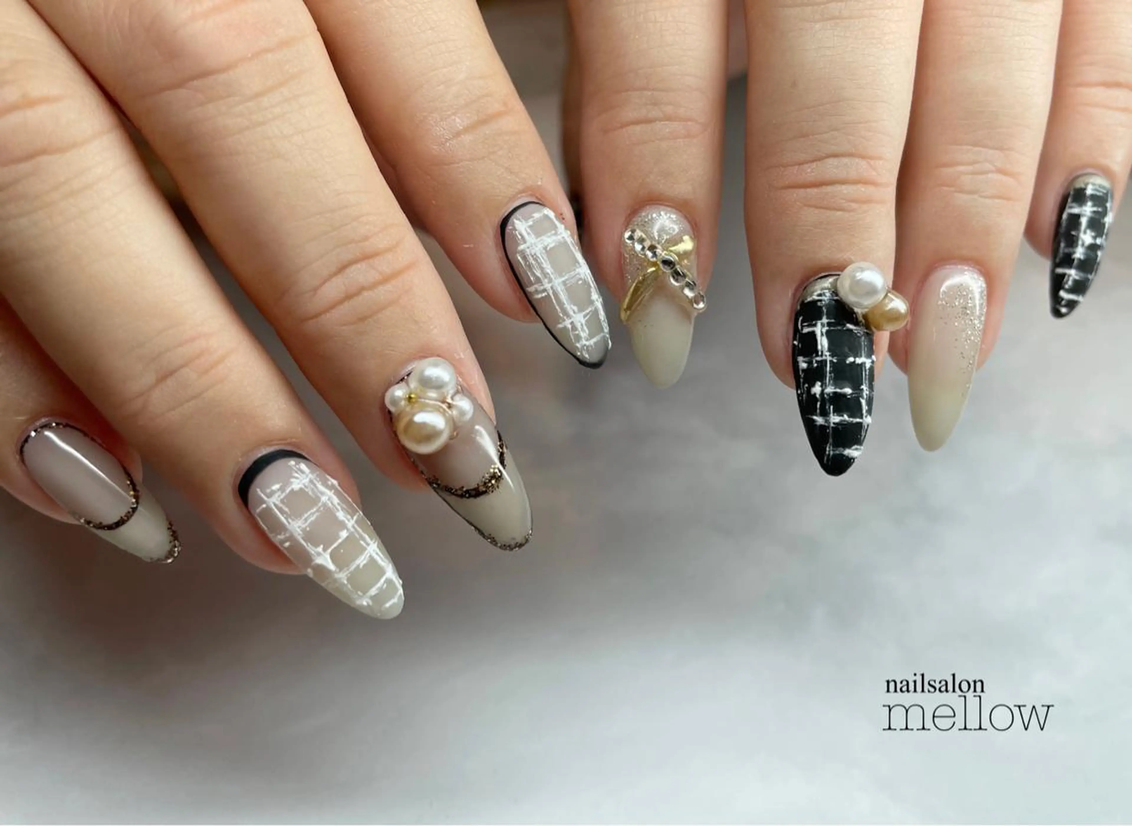 ネイル ツイードネイル 大山 浩美のネイルデザイン