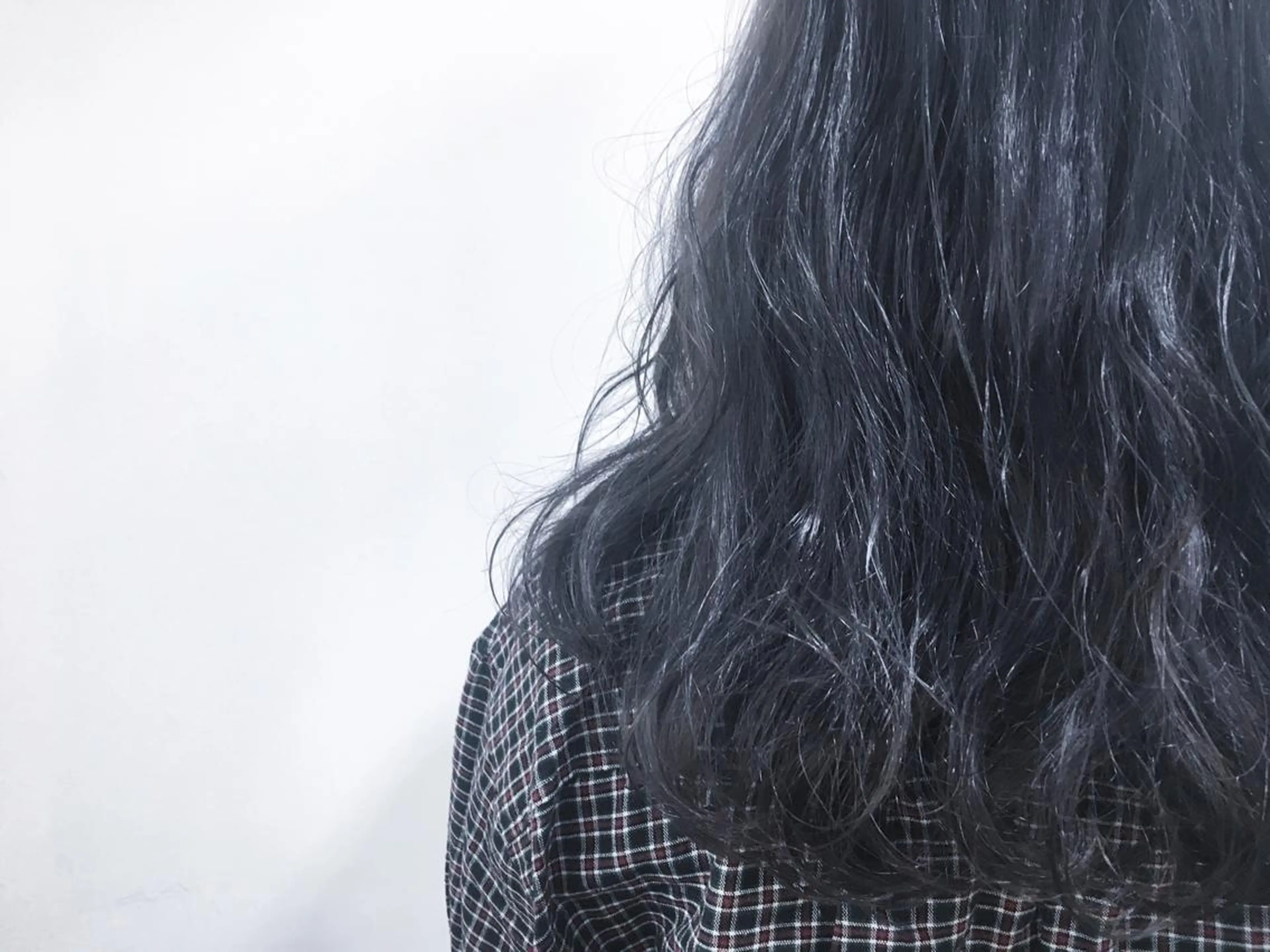 ロング カラー ブルーカラー ダブルカラー ネイビーカラー てんま さやかのヘアスタイル