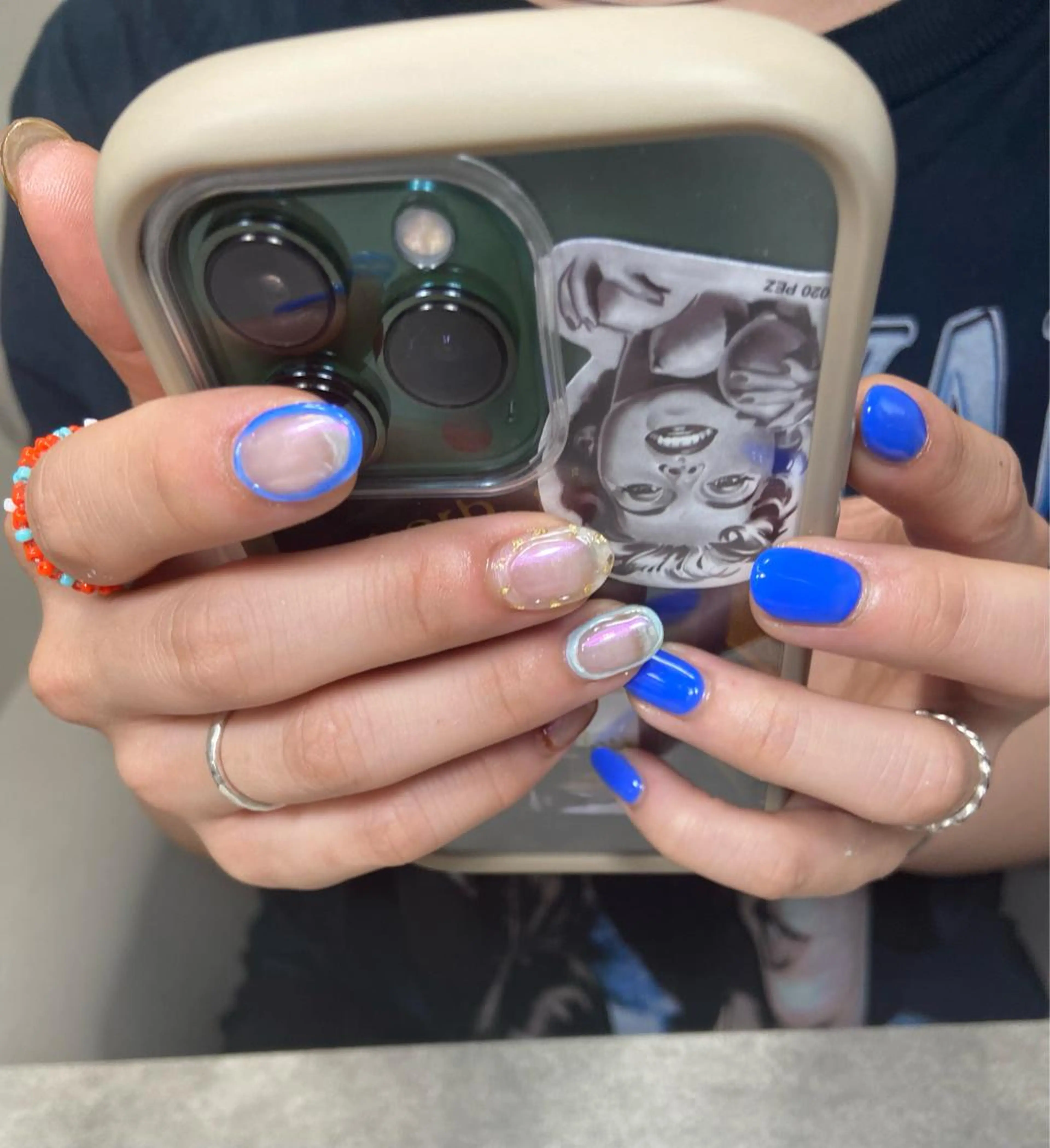 ネイル ブルー ワンカラーネイル salon de oct.のネイルデザイン