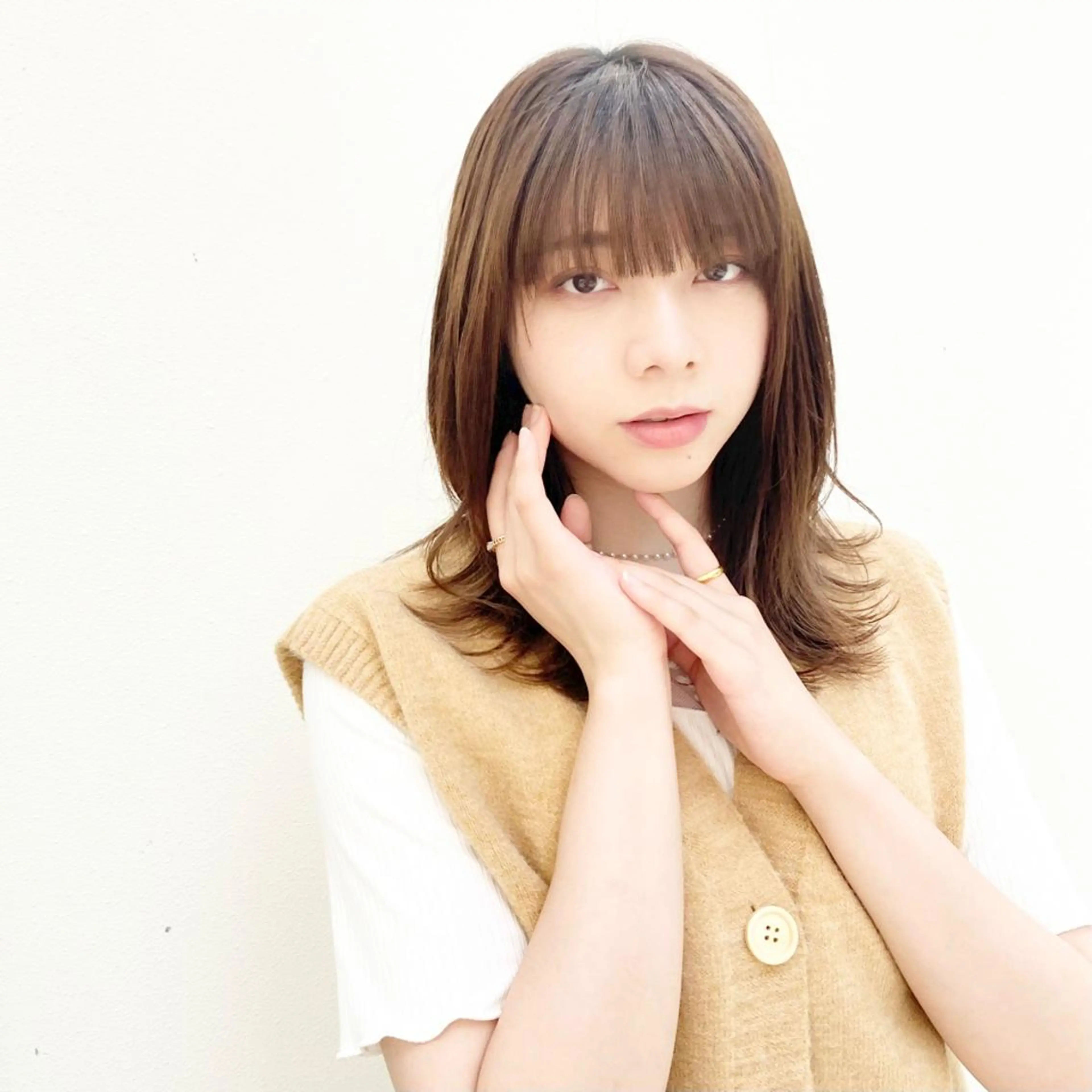 ミディアム カラー パーマ ヘアアレンジ 徳永 大樹のヘアスタイル