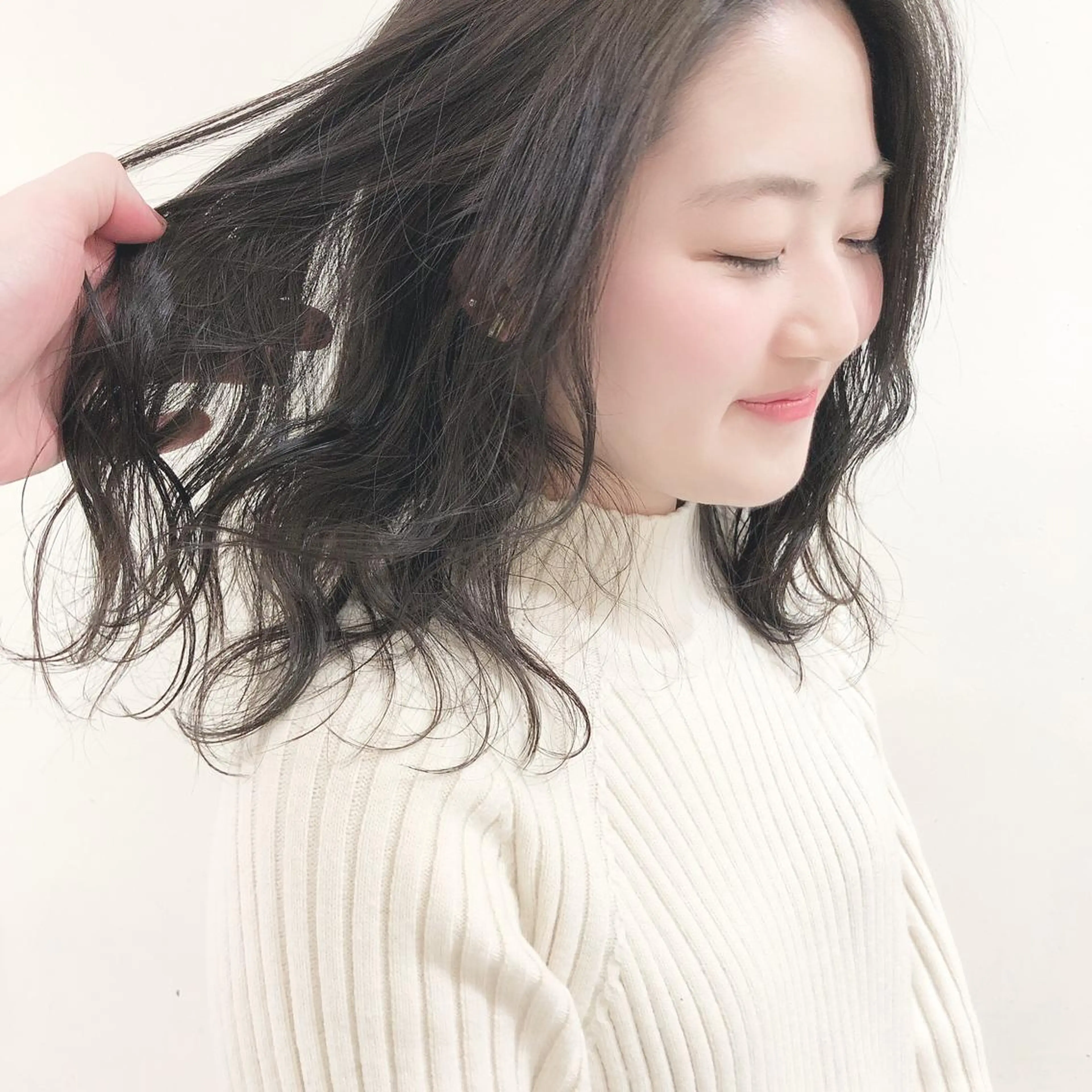 ミディアム カラー カット ボブ/パーマ 古家 佑真のヘアスタイル