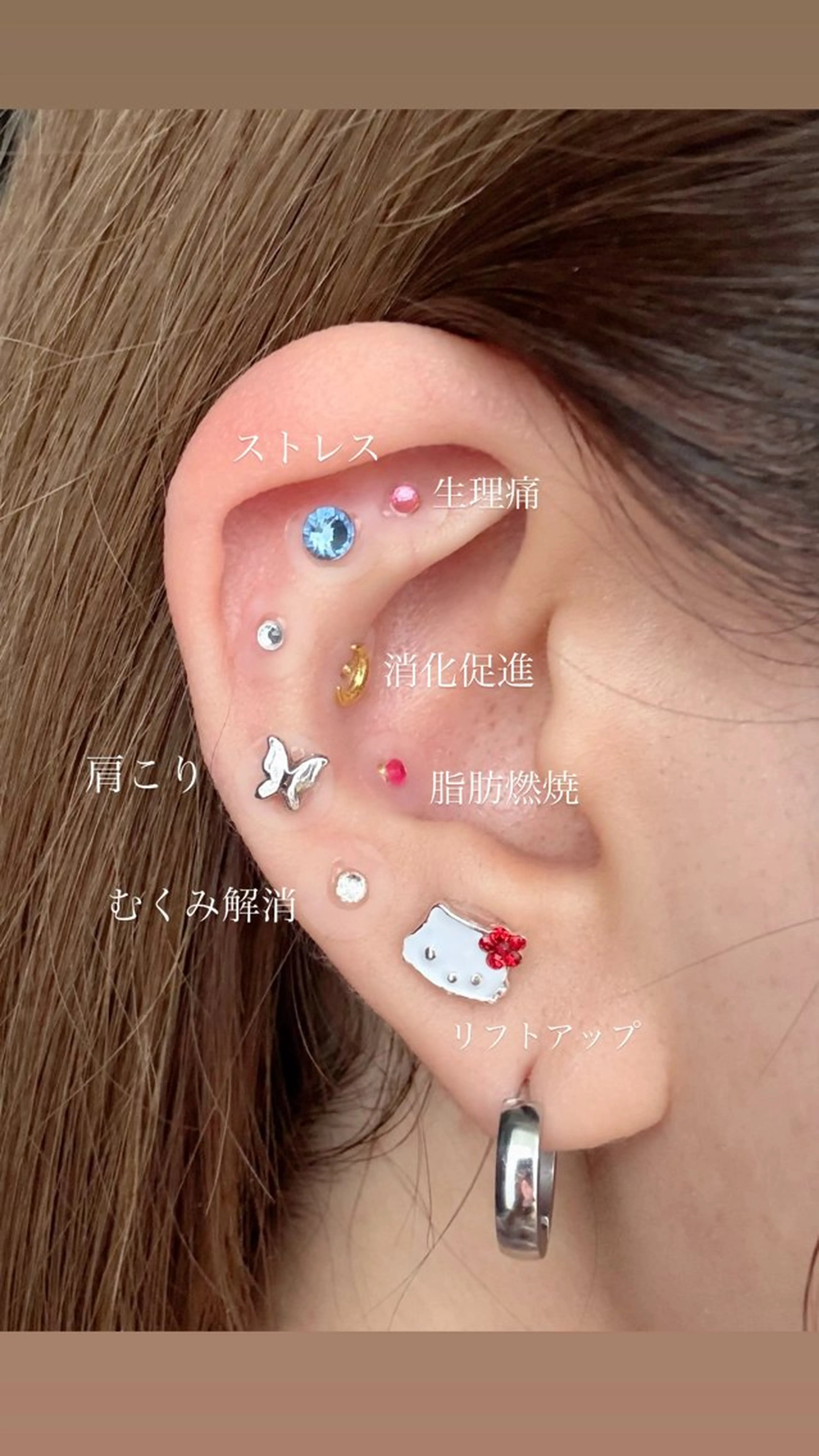 💎耳つぼジュエリー💎付け放題 ¥4400の写真