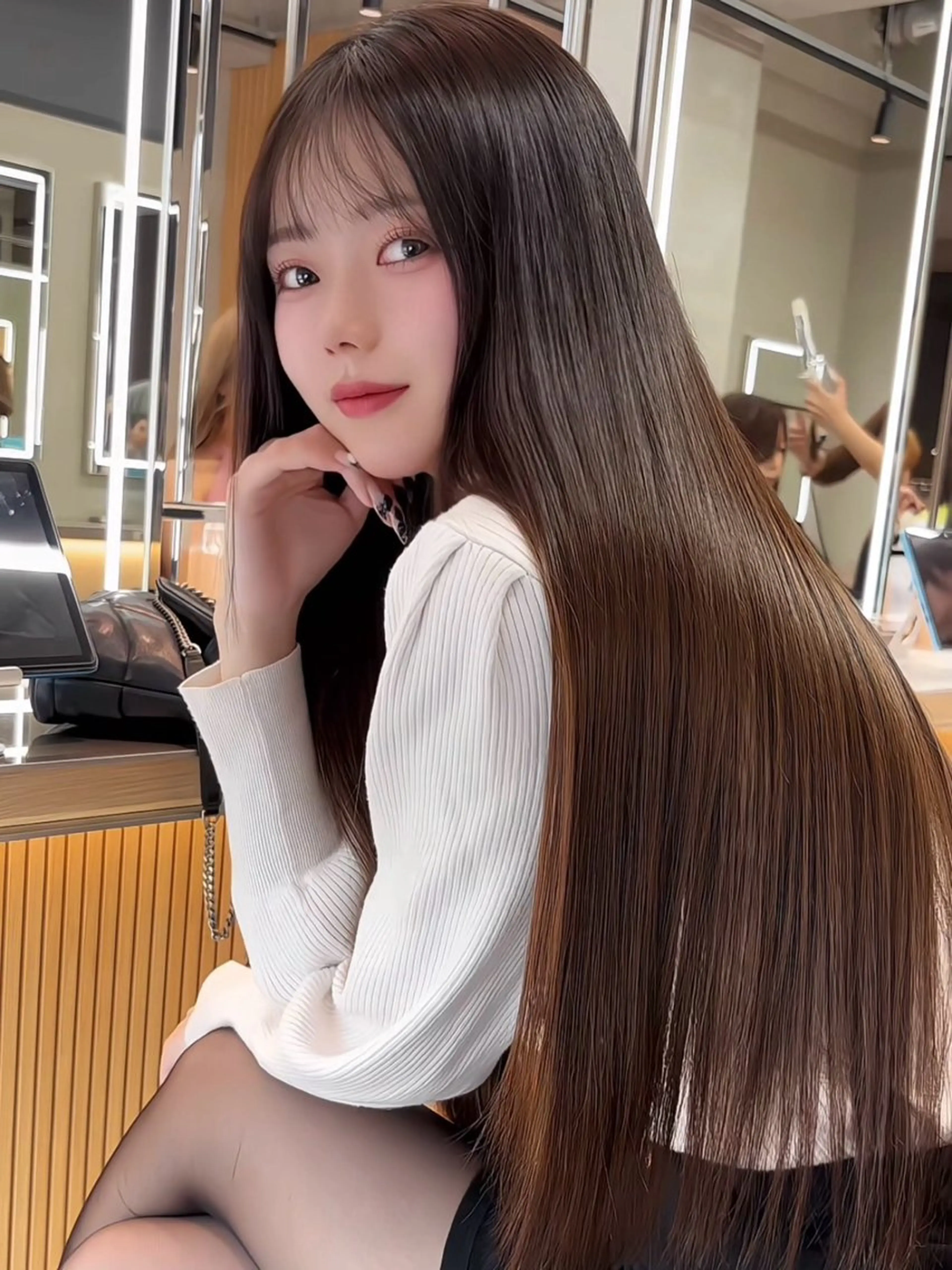 ロング カラー パーマ 髪質改善 縮毛矯正 【美髪矯正】 吉村　清志のヘアスタイル