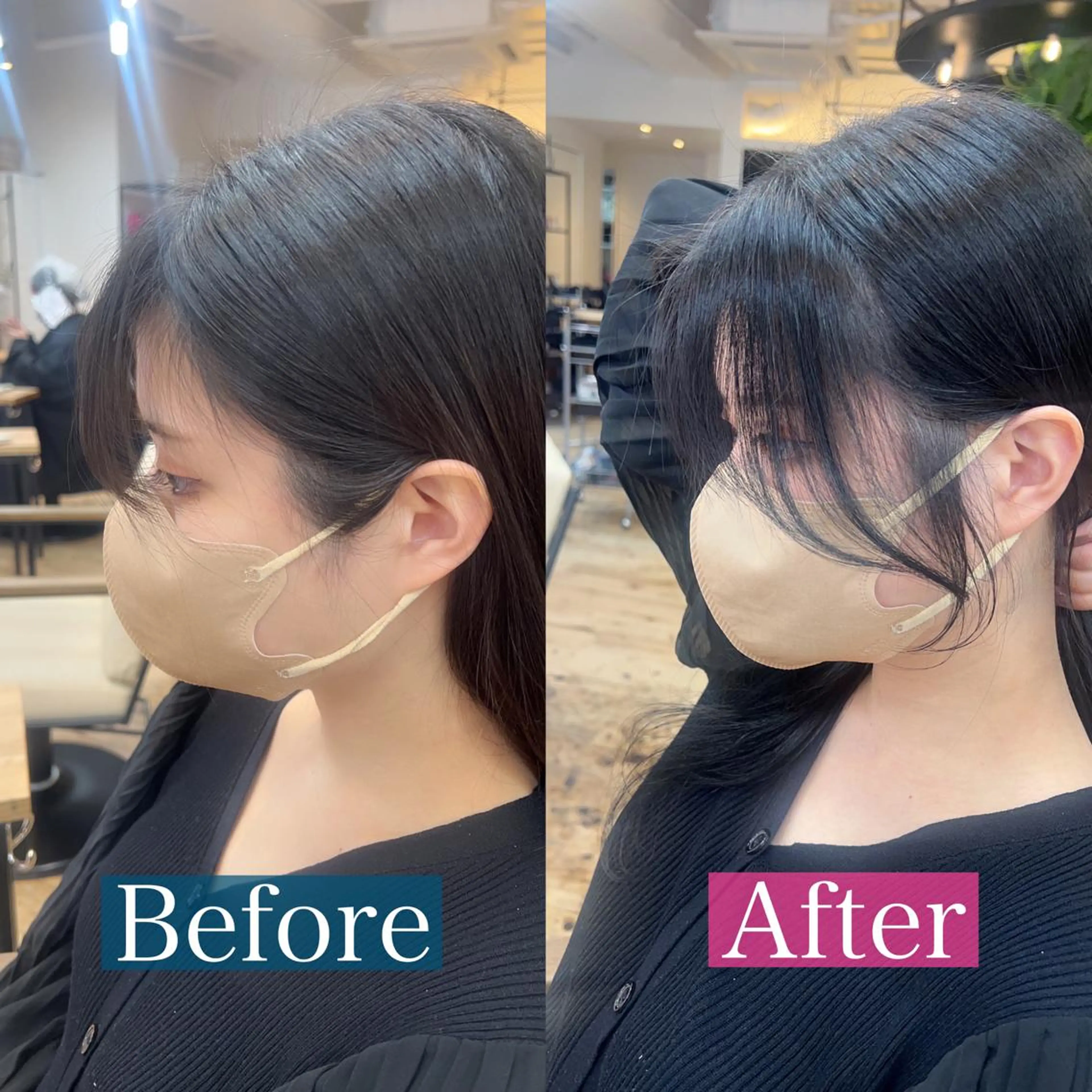 セミロング 伸ばしかけ カット ヘアカラー 🩶韓国/似合わせ/ さわ🩶のヘアスタイル