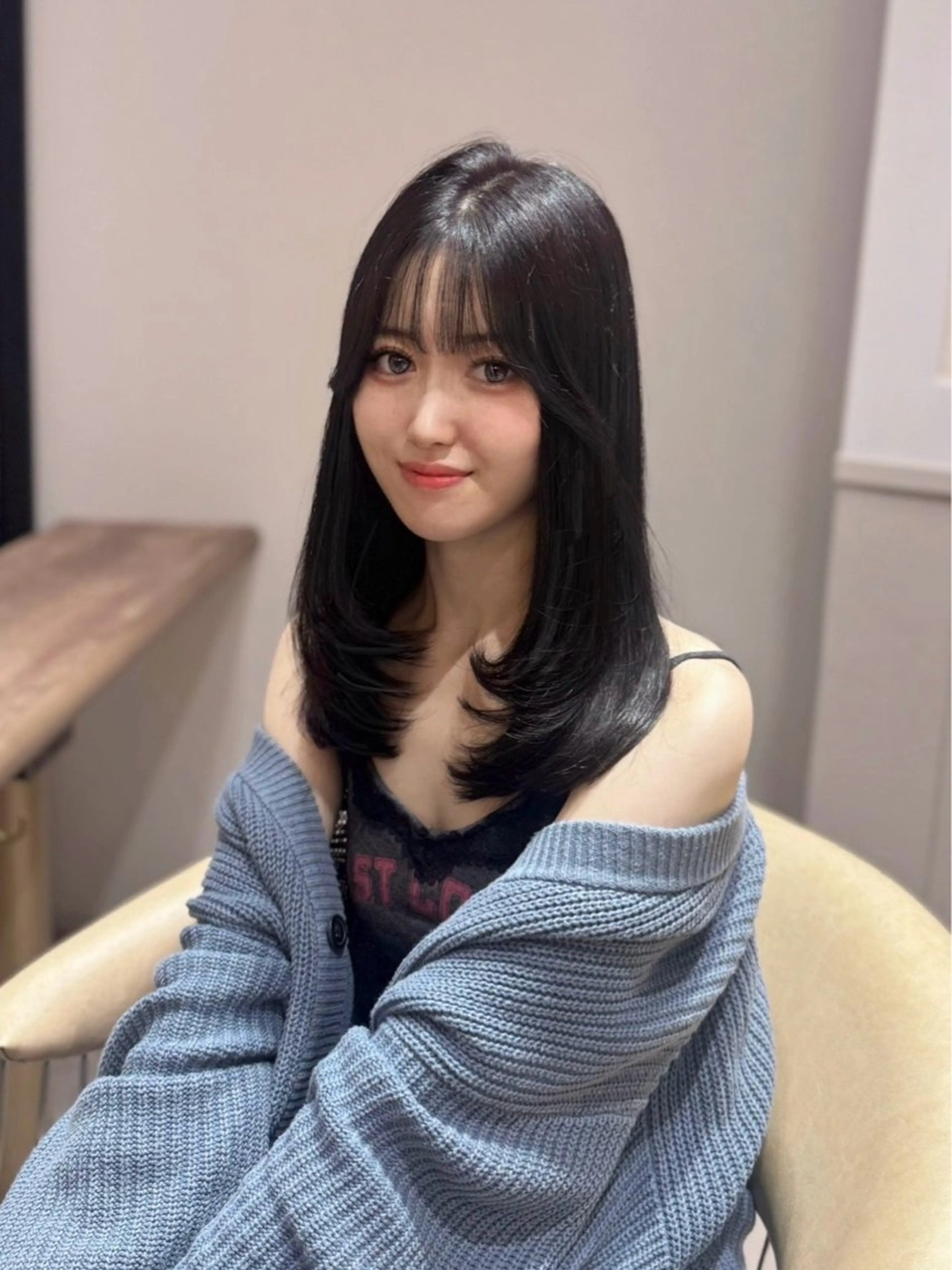 セミロング カラー カット ヘアカラー トリートメント 🩷韓国レイヤー/髪 質改善🩷Sayaのヘアスタイル