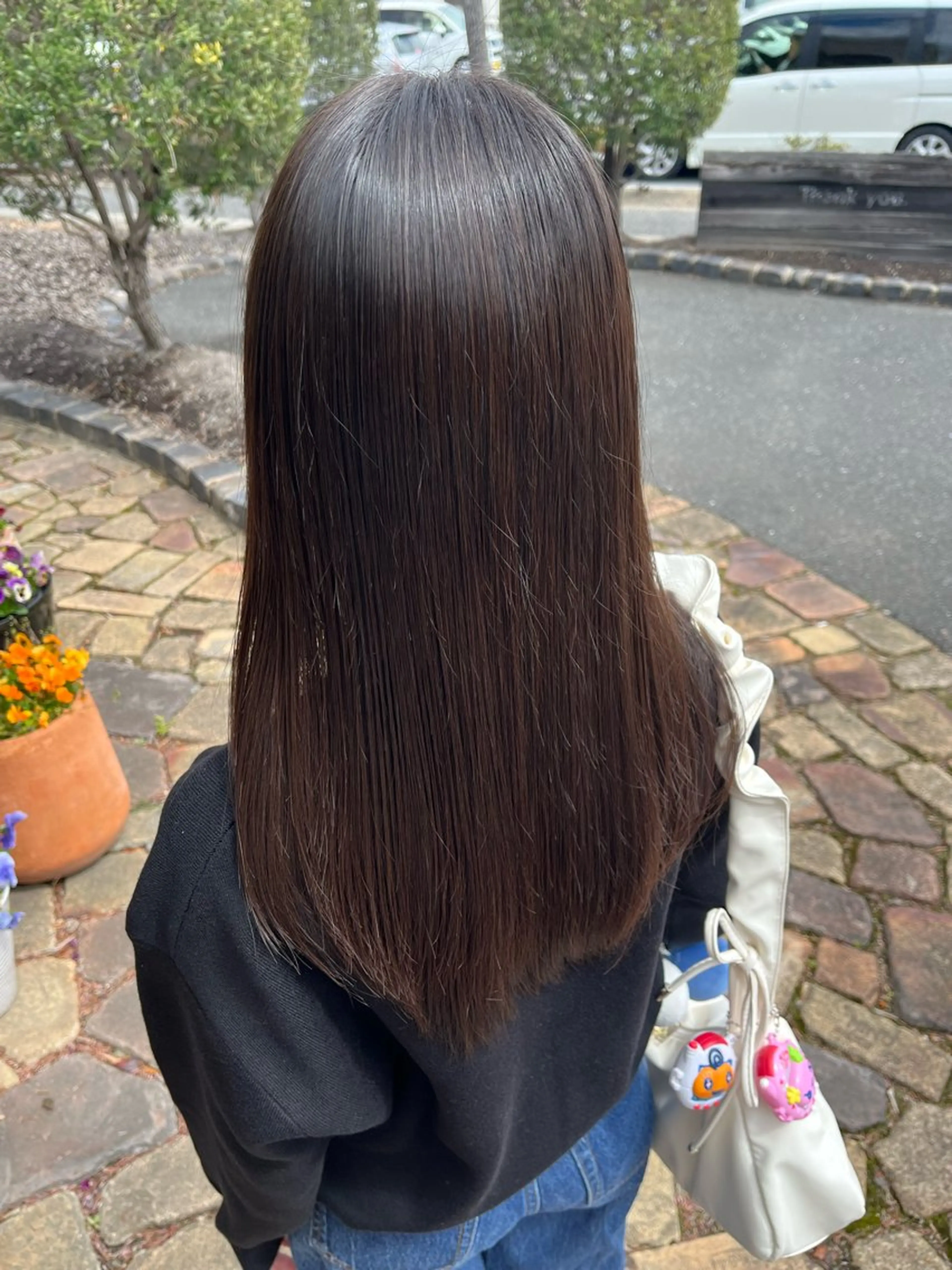 セミロング 縮毛矯正 カット 縮毛矯正 西田 早輝子🍊のヘアスタイル
