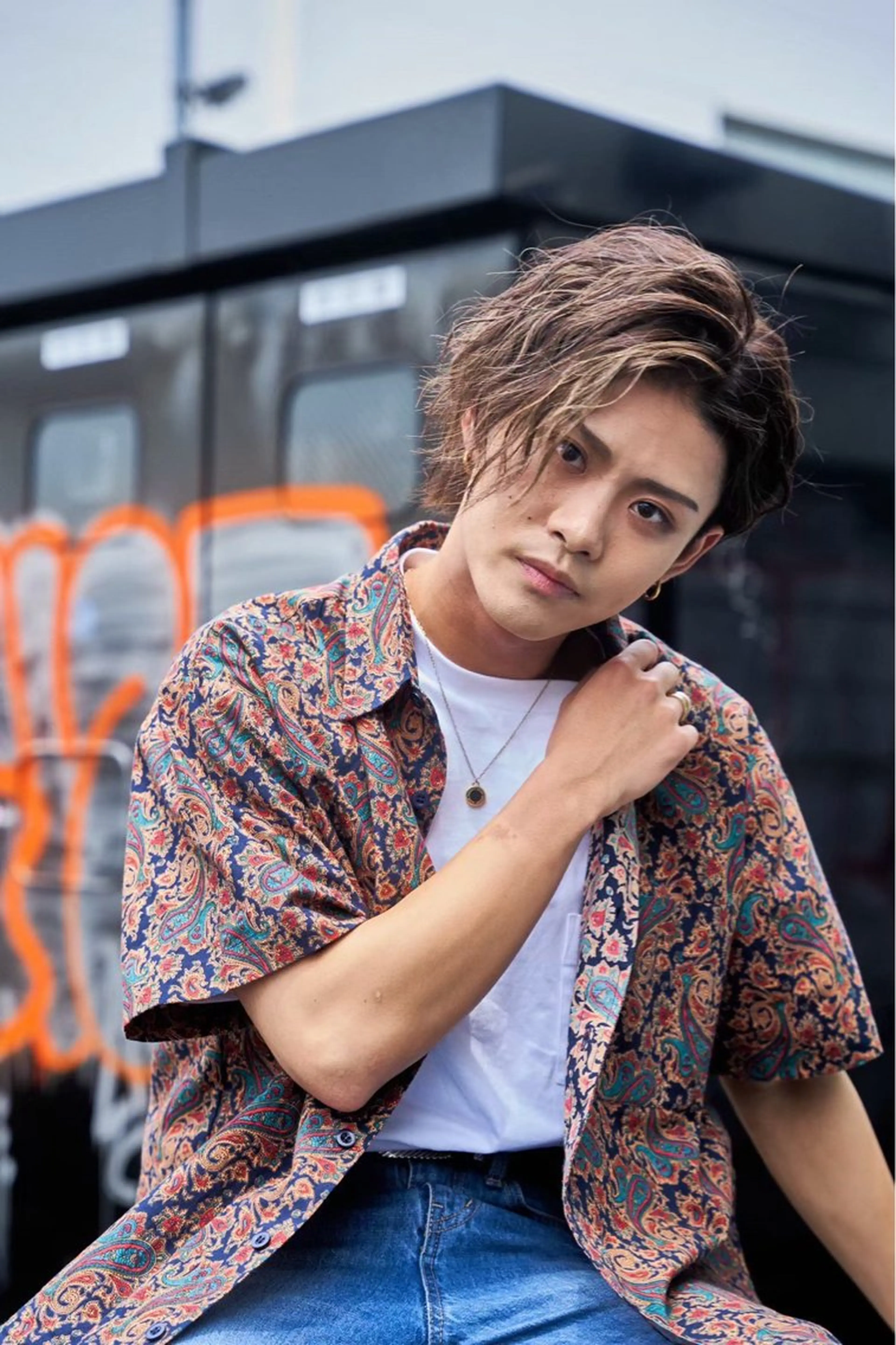 ショート パーマ メンズ 🧸赤み消し🐾 ラベンダー/yuのヘアスタイル