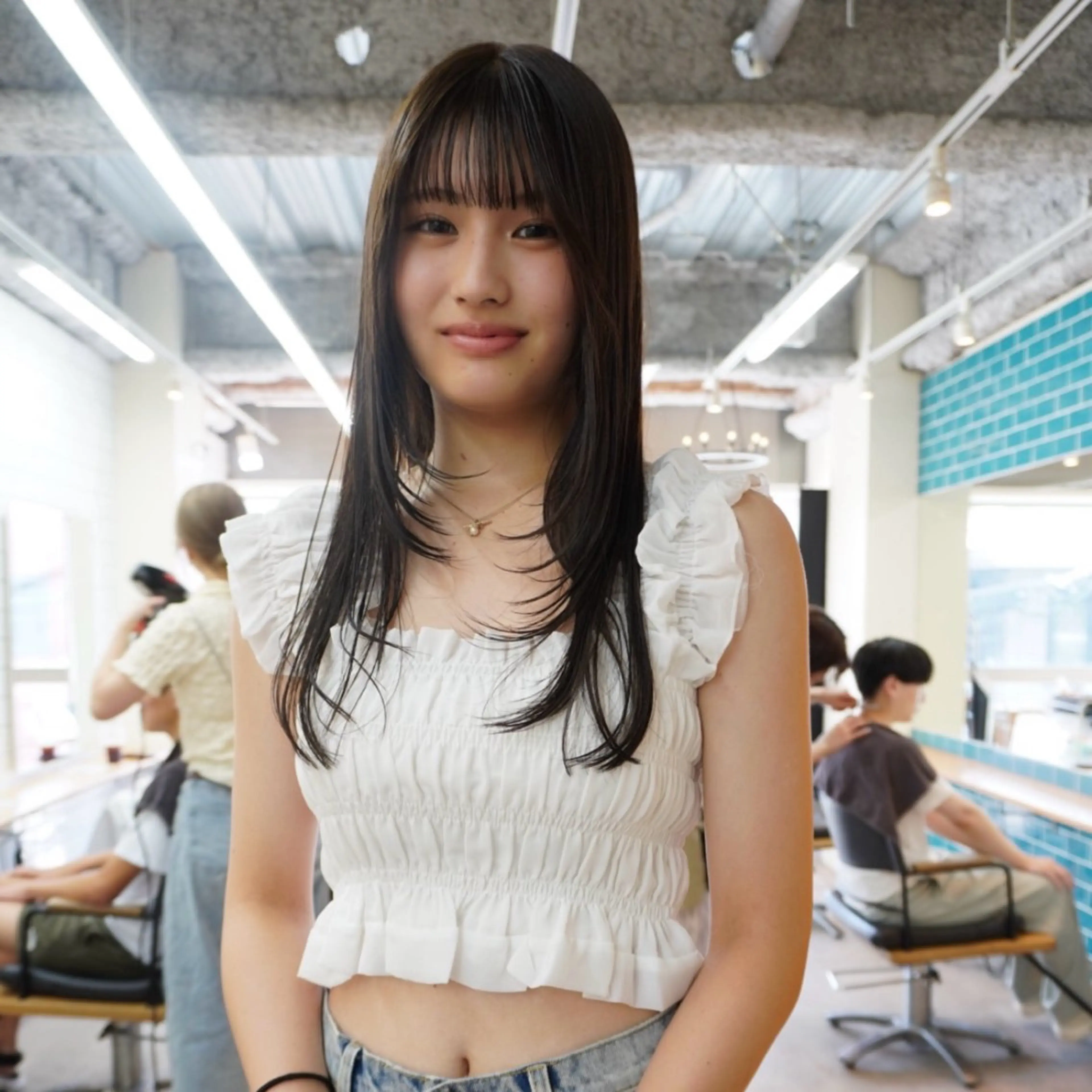 セミロング カラー レイヤーカット カット ヘアカラー benji仙台所属・KOKI/ ボブ/ パーマ/透明感カラーのヘアスタイル