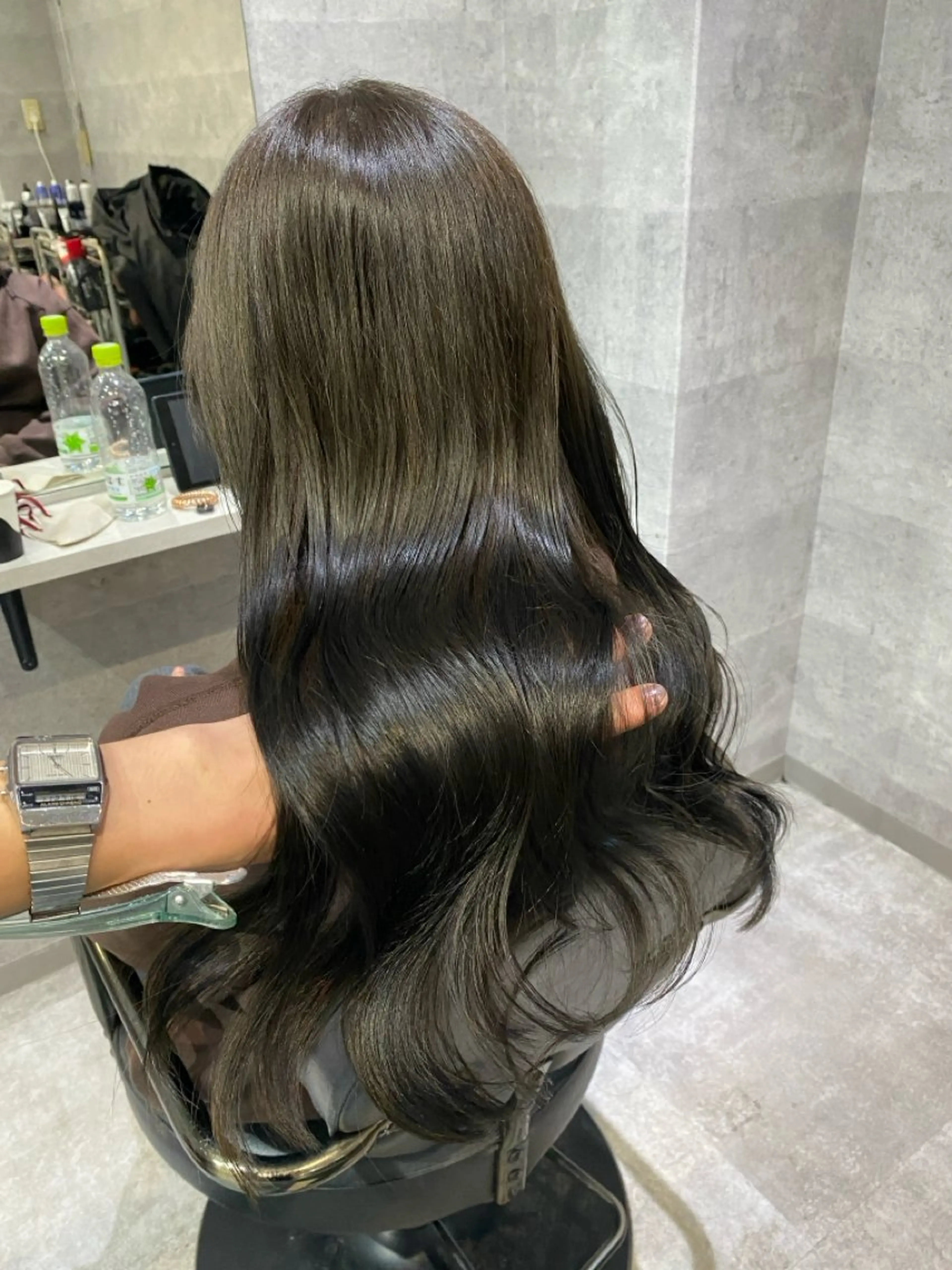 セミロング カット ヘアカラー _WHITE難波店[アンダーバーホワイト]所属・艶カラー/髪質改善 /韓国風/中村嘉秀のヘアスタイル