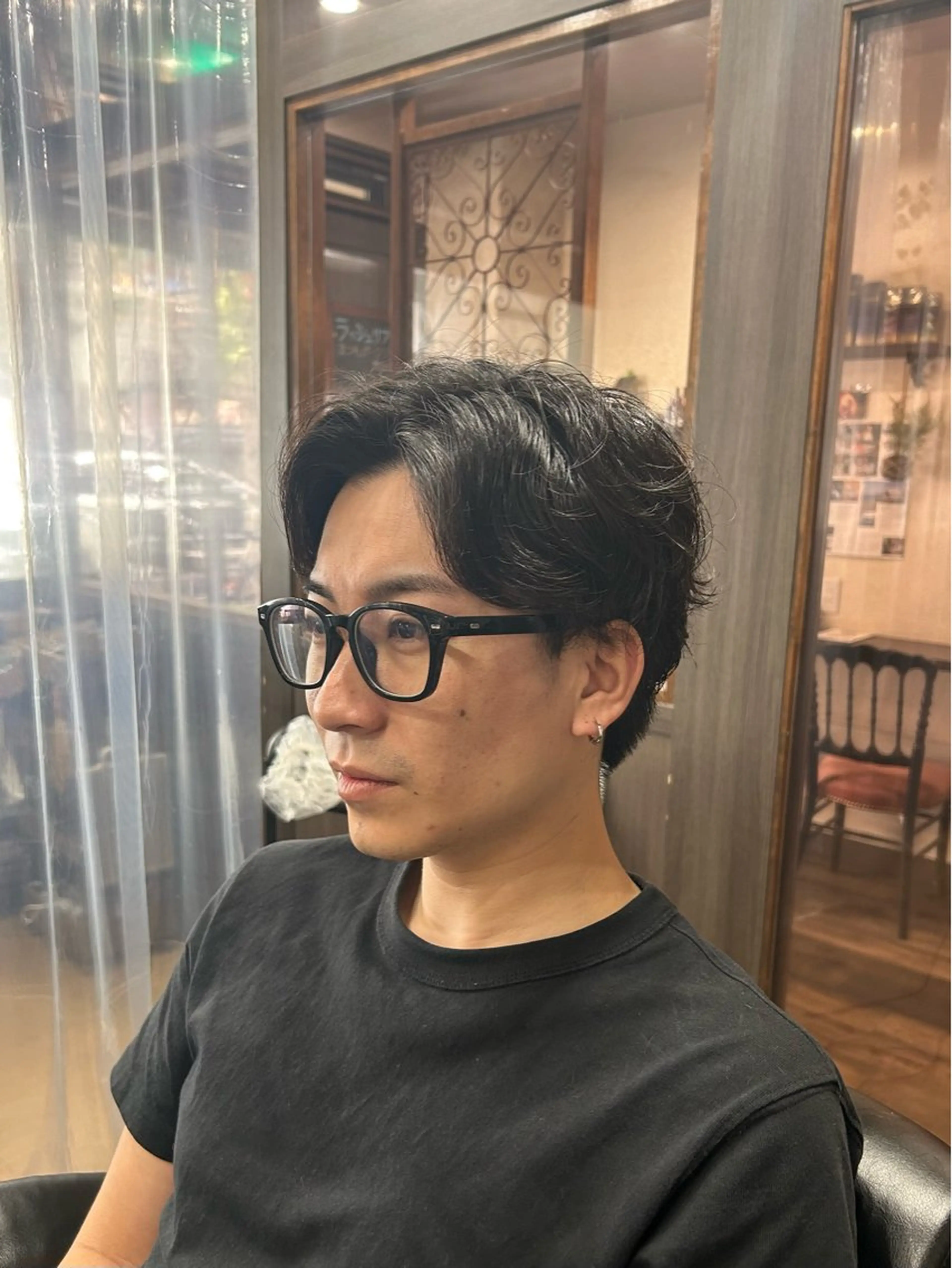 ミディアム パーマ メンズ カット パーマ メンズカット/ 雄大のヘアスタイル