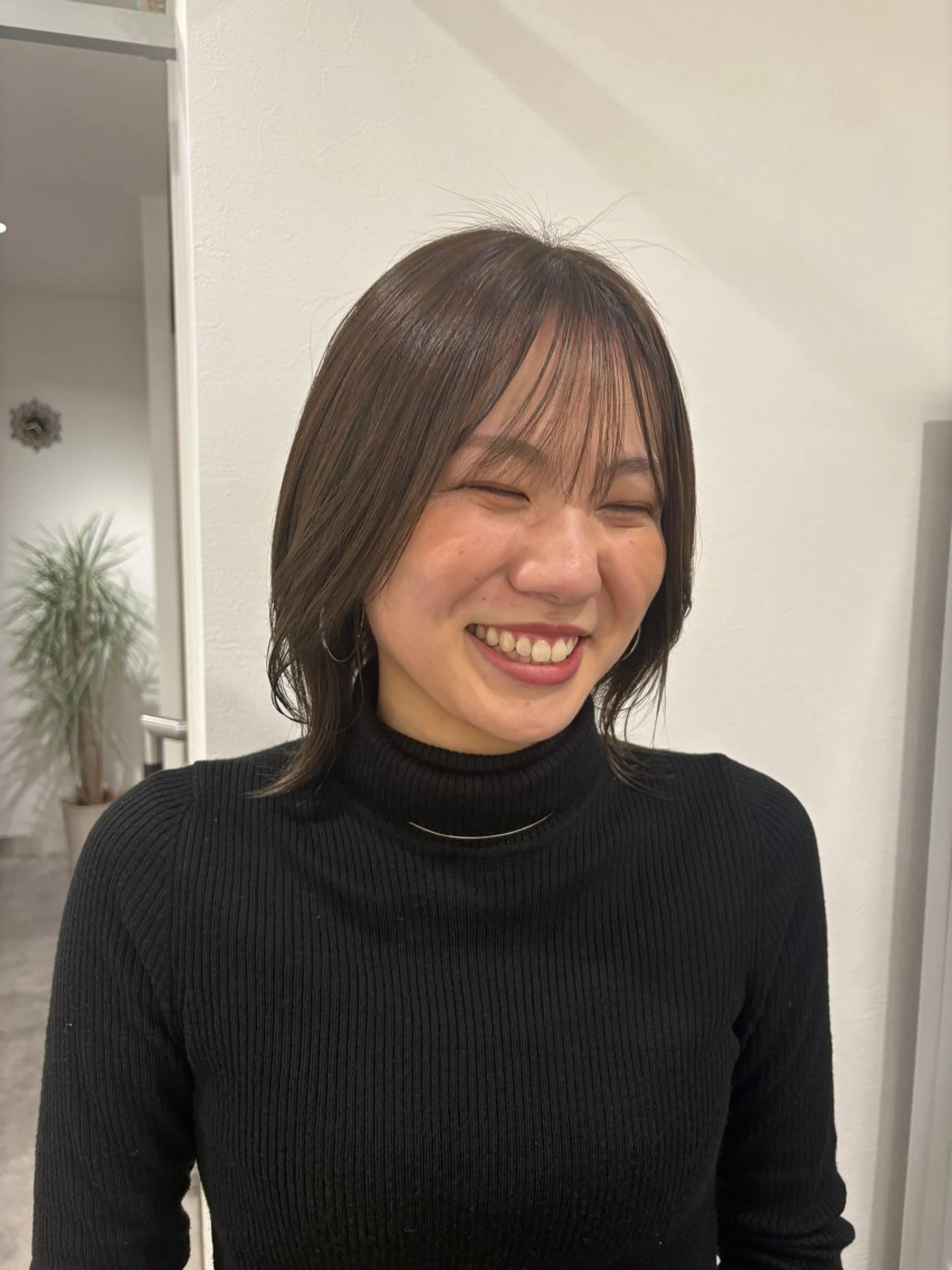 ミディアム カラー ヘアアレンジ ブリーチ ケアブリーチ ボブ 韓国風ヘア レイヤーカット 💝似合わせカット& カラーUruna💝のヘアスタイル