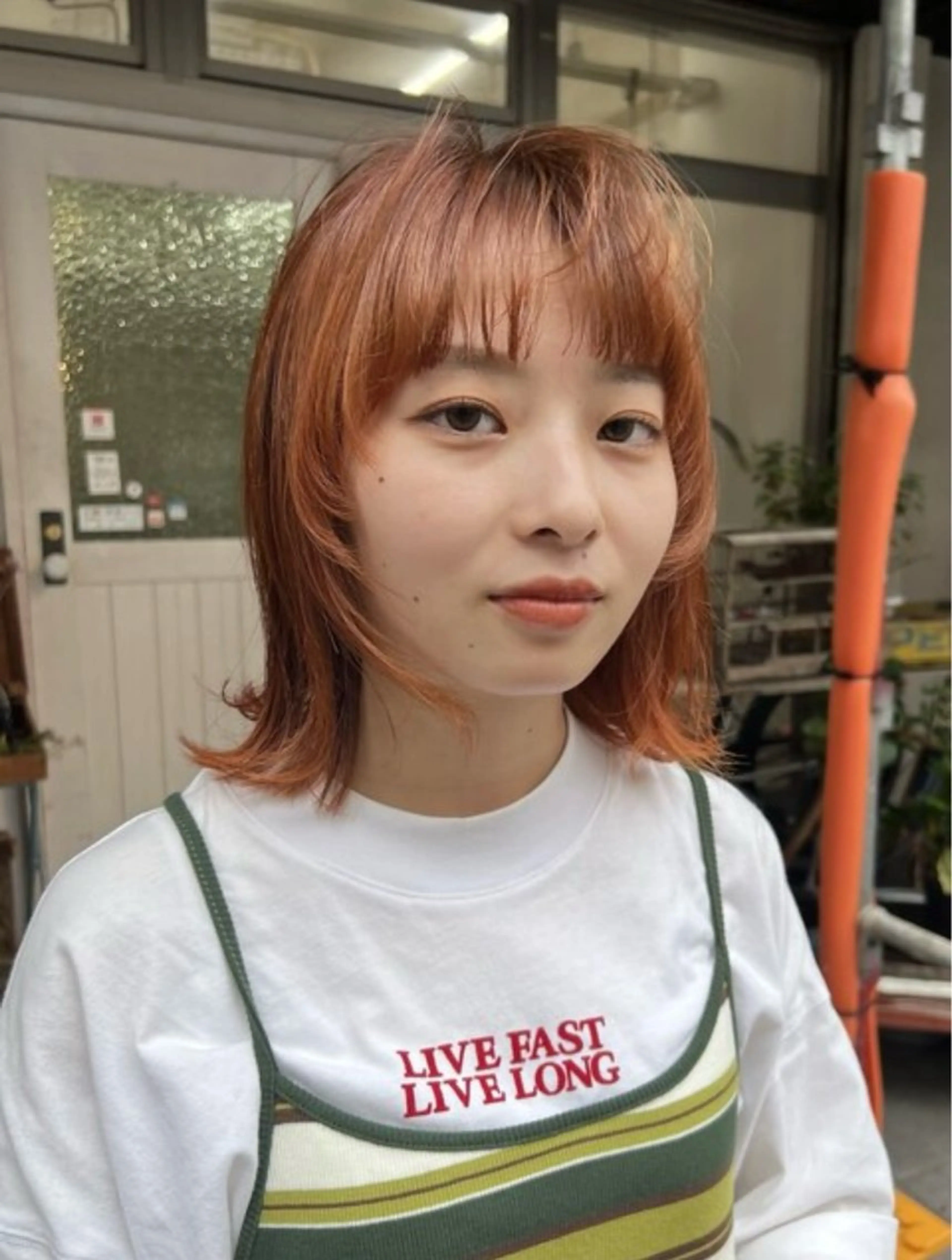 ロング（鎖骨より下）の方はこちら⇨ブリーチリタッチ＋オンカラーの写真