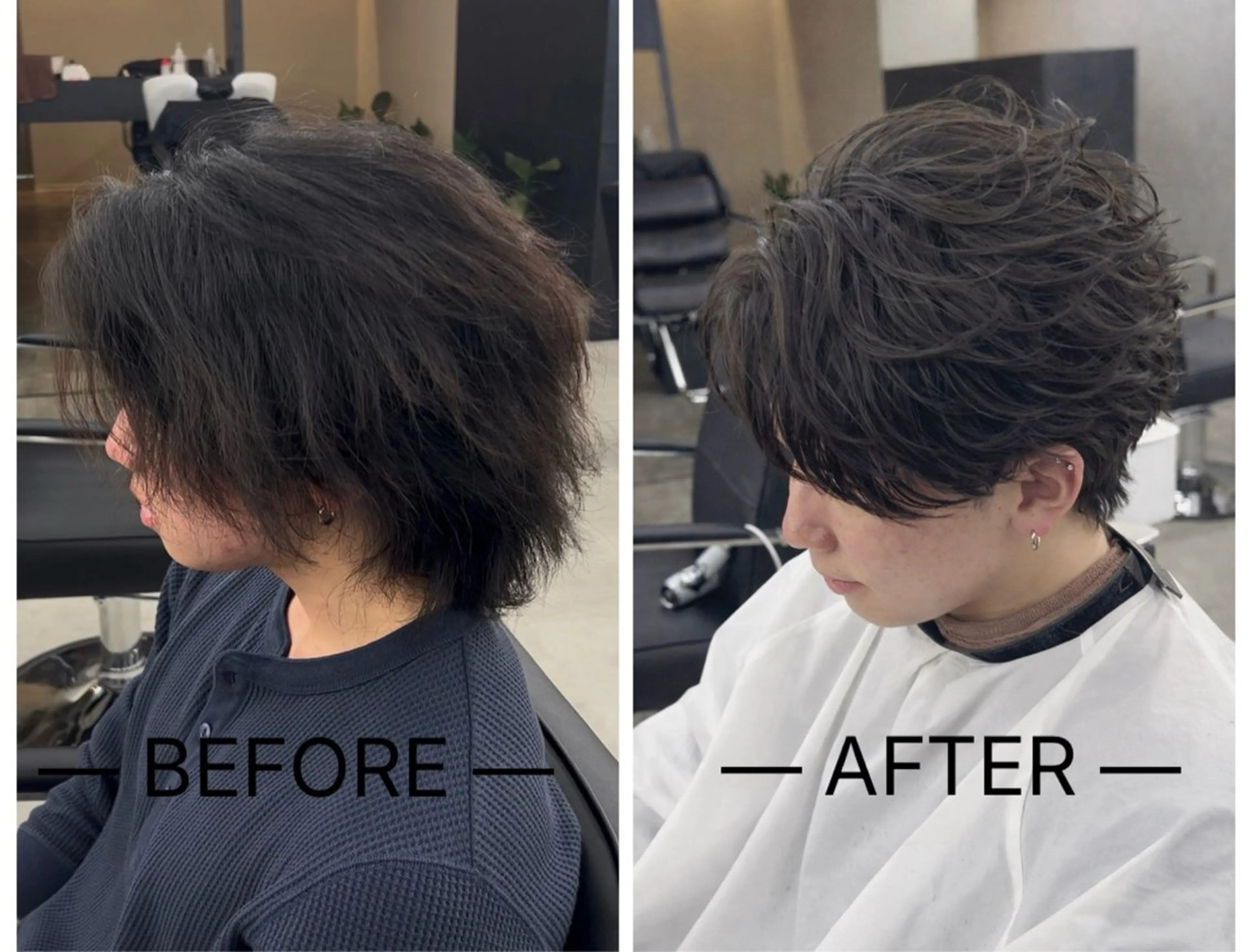 ショート メンズ フェザーパーマ メンズパーマ カット パーマ りょう🔥|メンズ 特化|韓国ヘアのヘアスタイル