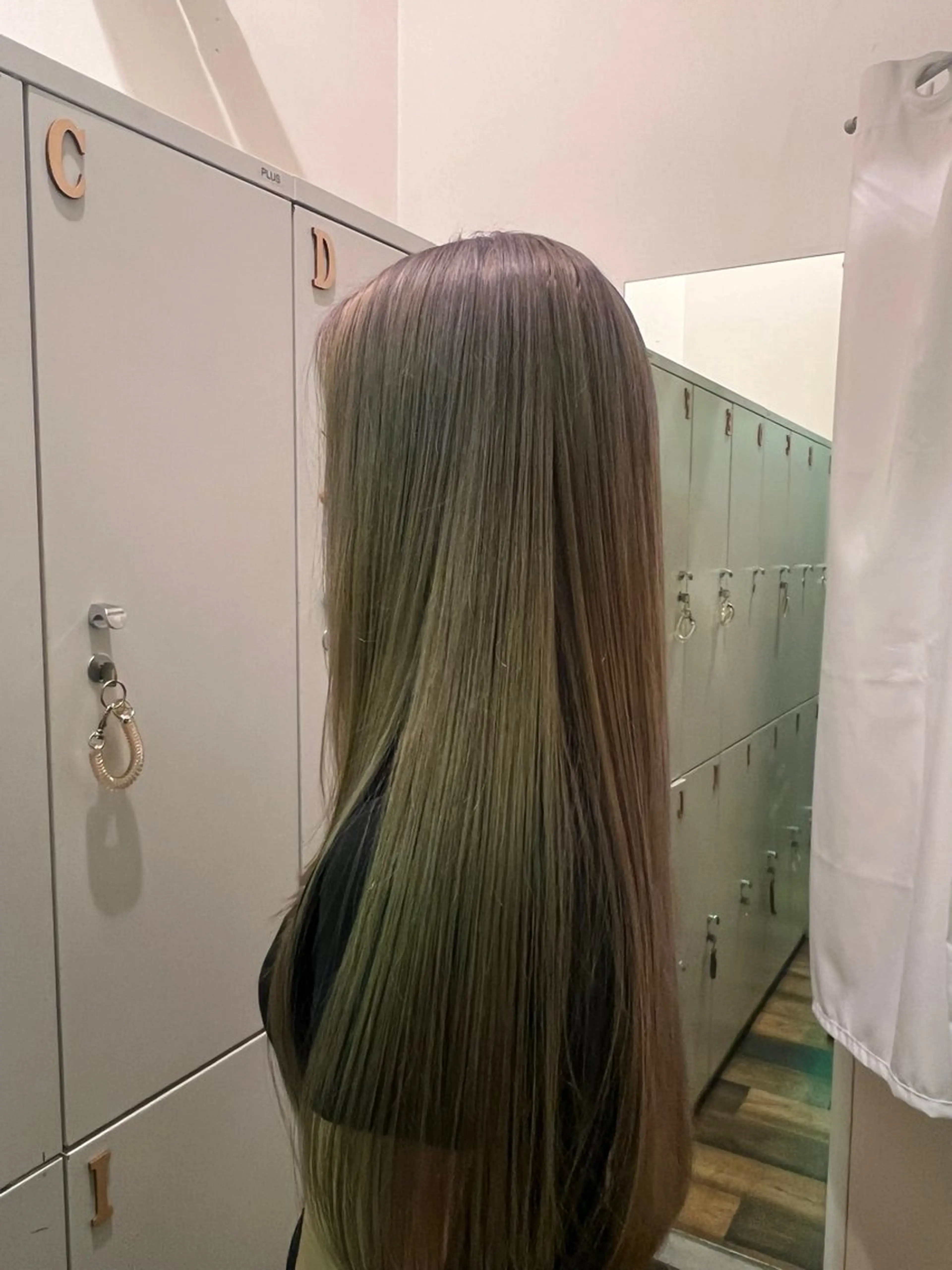 ロング ハイトーンカラー/エ クステ/デザインのヘアスタイル