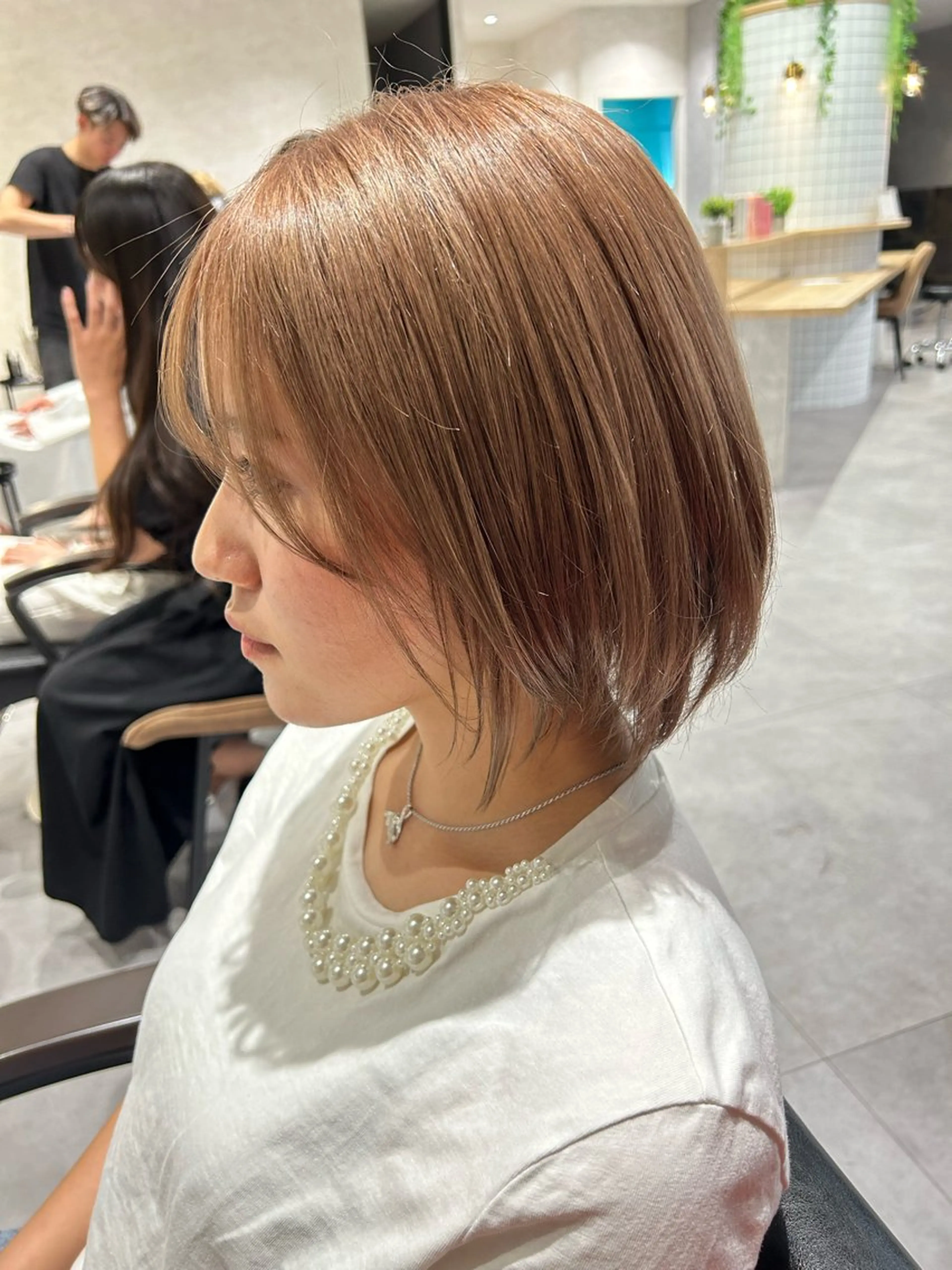 ショート ヘアカラー 柴田樹/大人可愛い 艶髪カラー/髪質改善のヘアスタイル