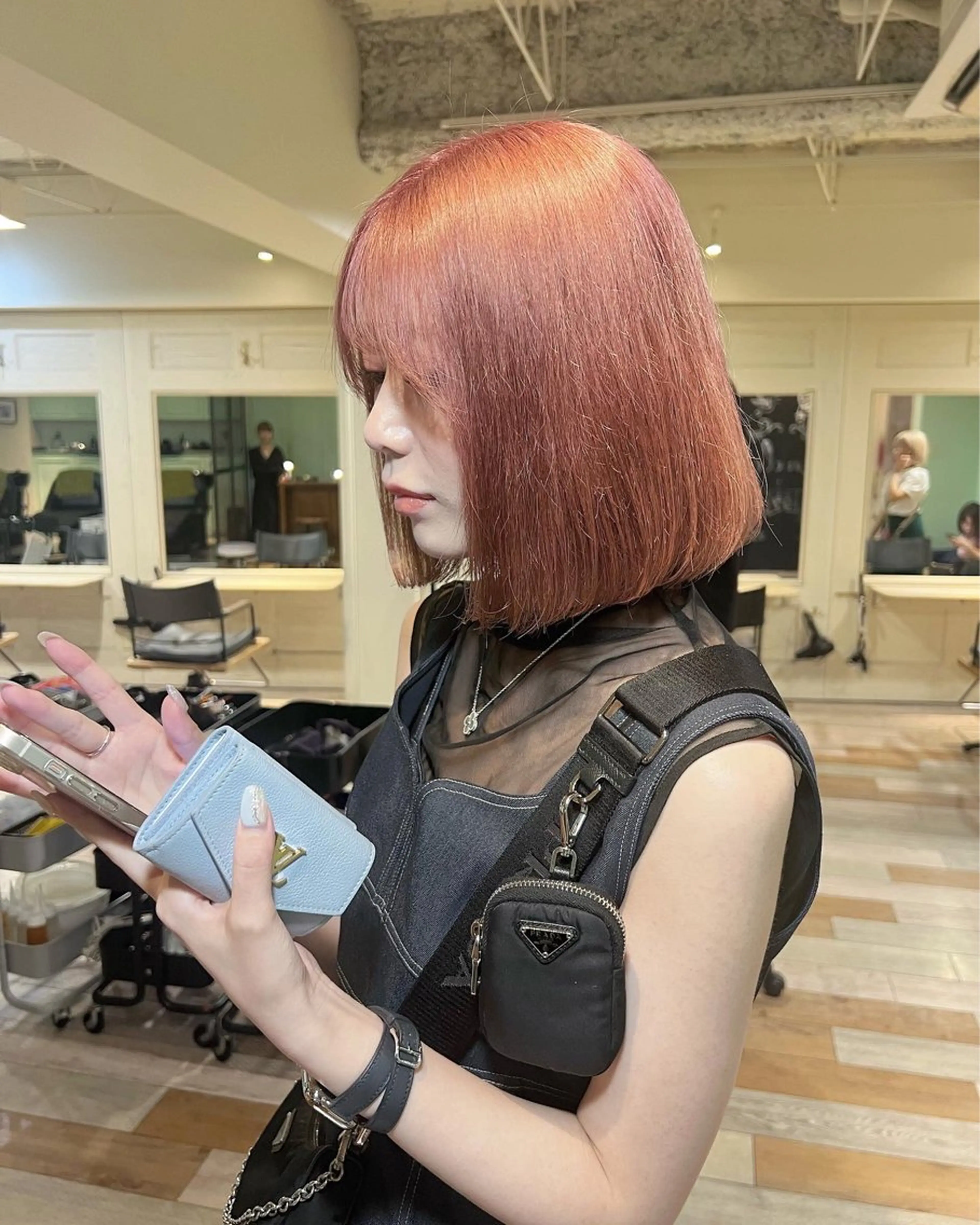 ショート カラー ブリーチ ハイトーンカラー ピンクカラー ボブ ヘアカラー 🌈デザインヘア職人 Kaede🌈のヘアスタイル