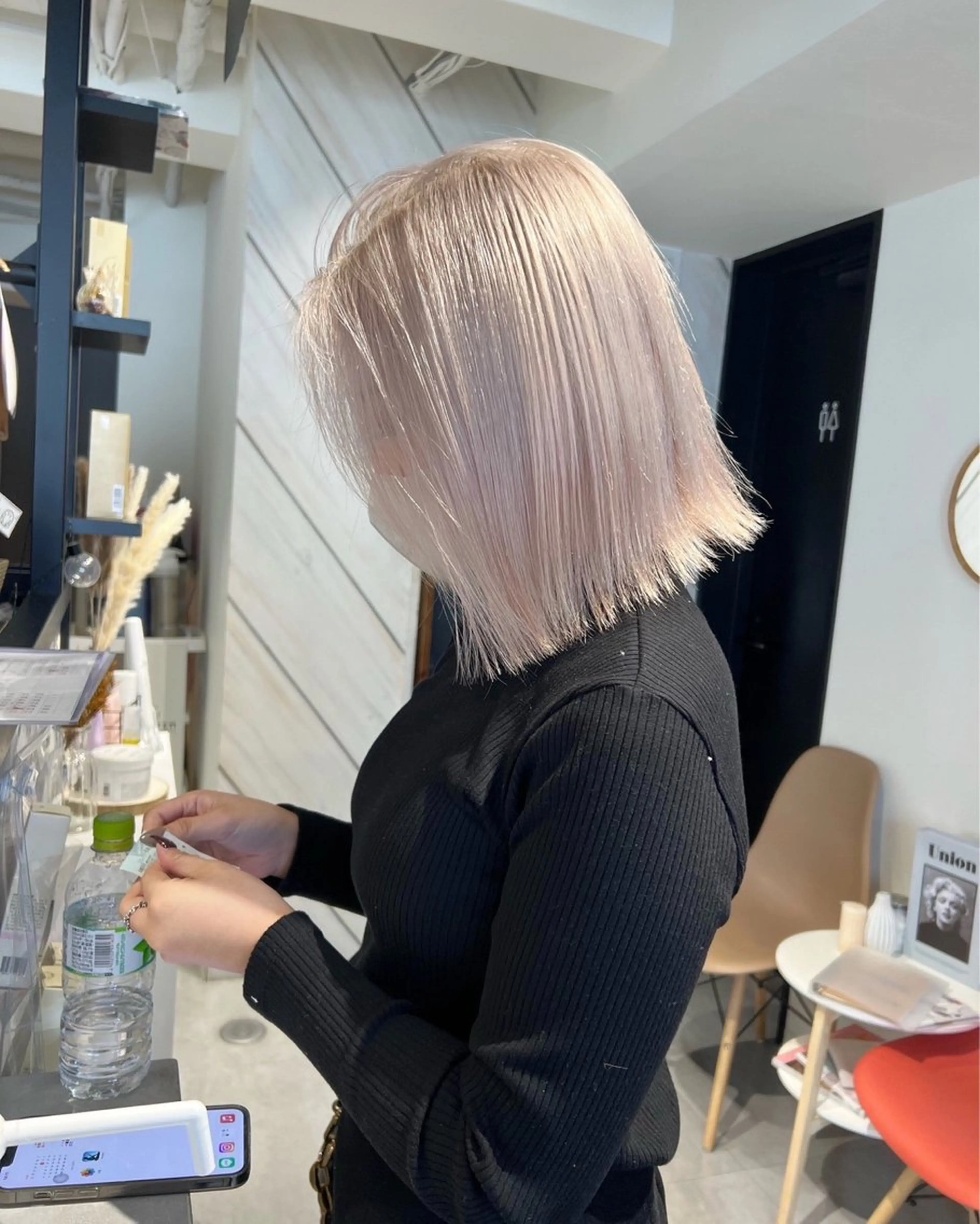 ミディアム カラー ベージュカラー ホワイトベージュ ヘアカラー トリートメント fuka/梅田/ ミルクティーベージュのヘアスタイル