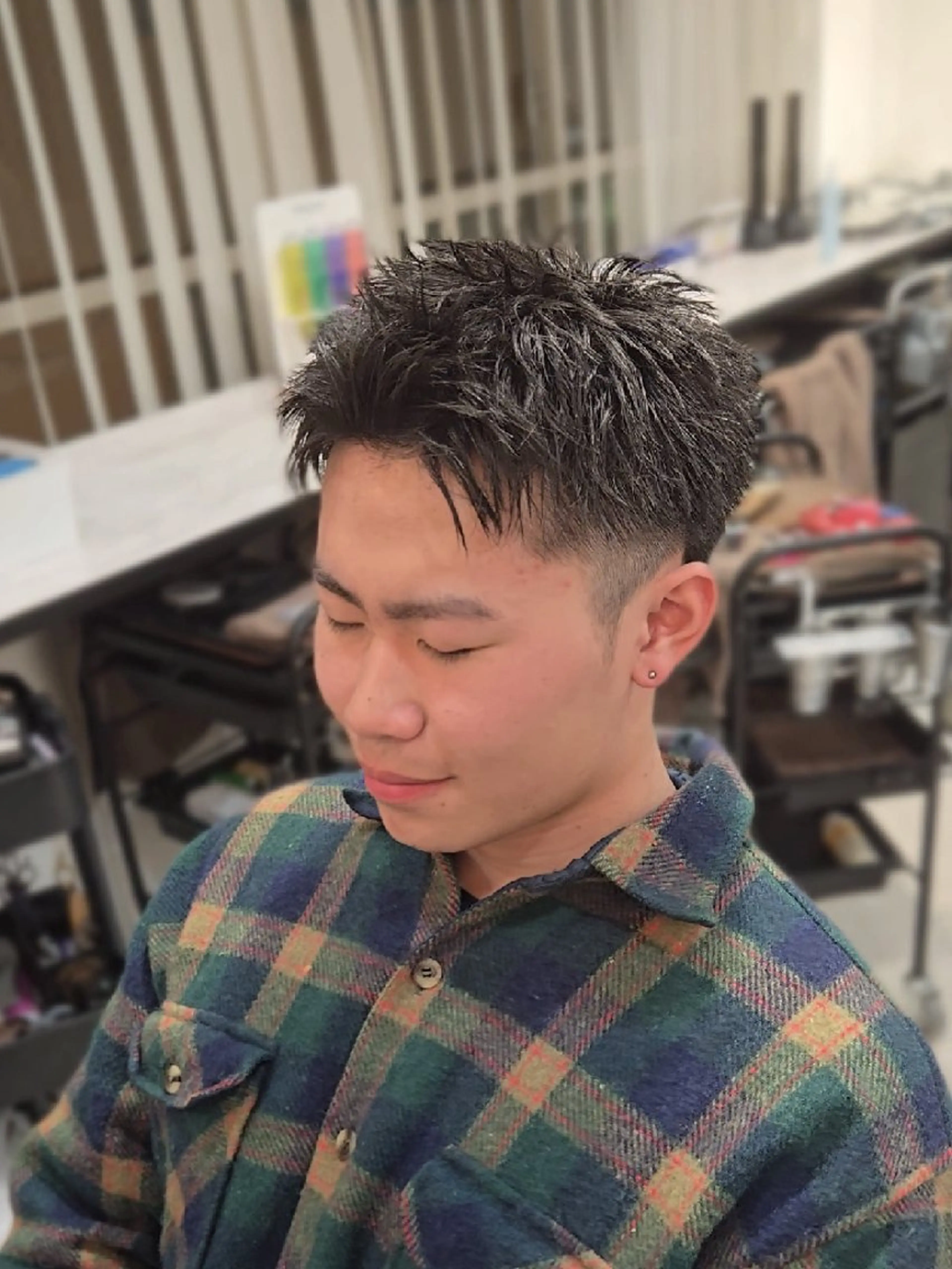 メンズ ショート スパイキーショート ショートヘア カット ヘアセット Lapis 名古屋駅前店所属・LEN名古屋/パーマ 海外ヘア/メンズ特化のヘアスタイル