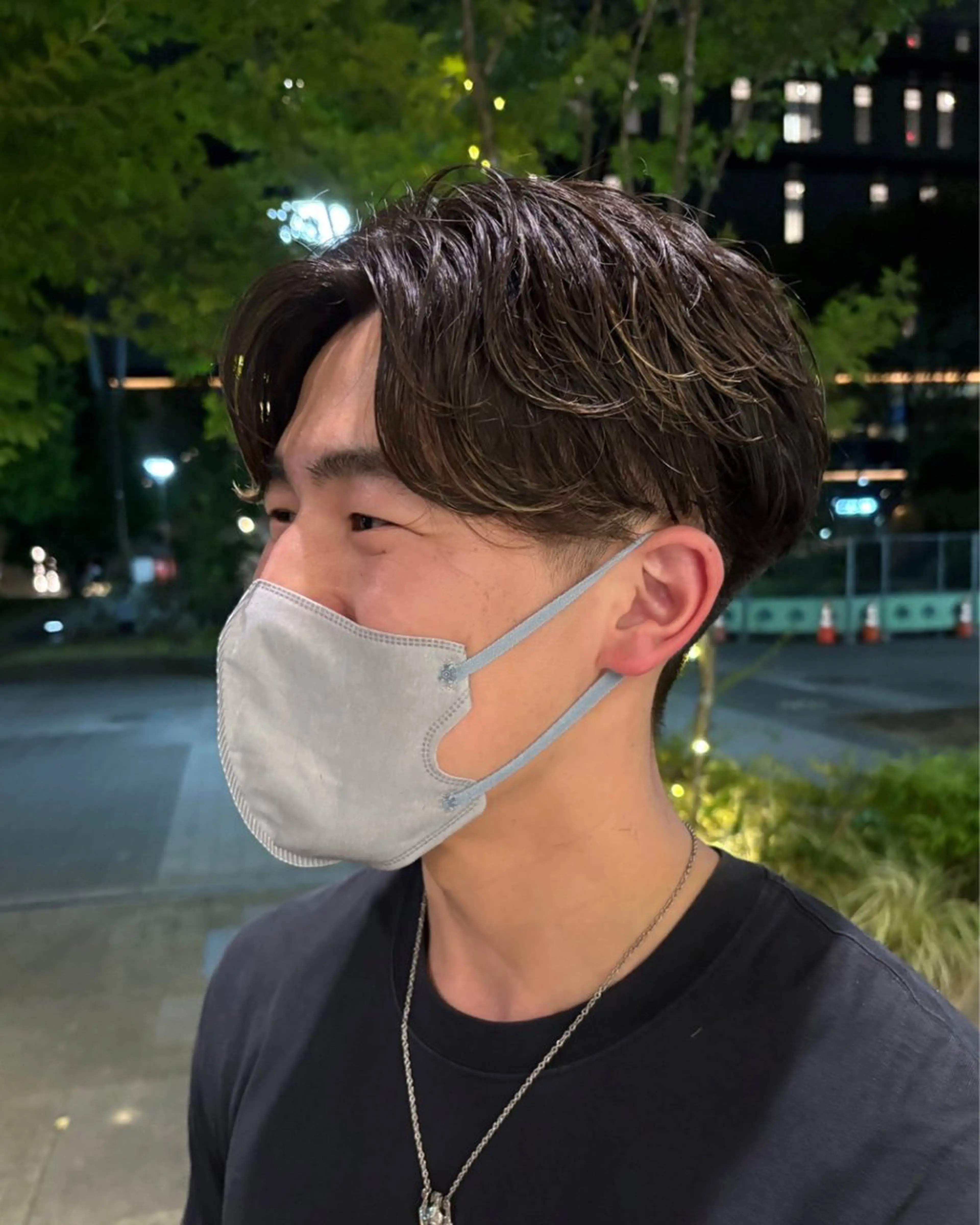 ミディアム パーマ メンズ ミディアムパーマ センターパート メンズパーマ ニュアンスパーマ カット HAREKE  Loopidea所属・立川/メンズ特化 阿見のヘアスタイル