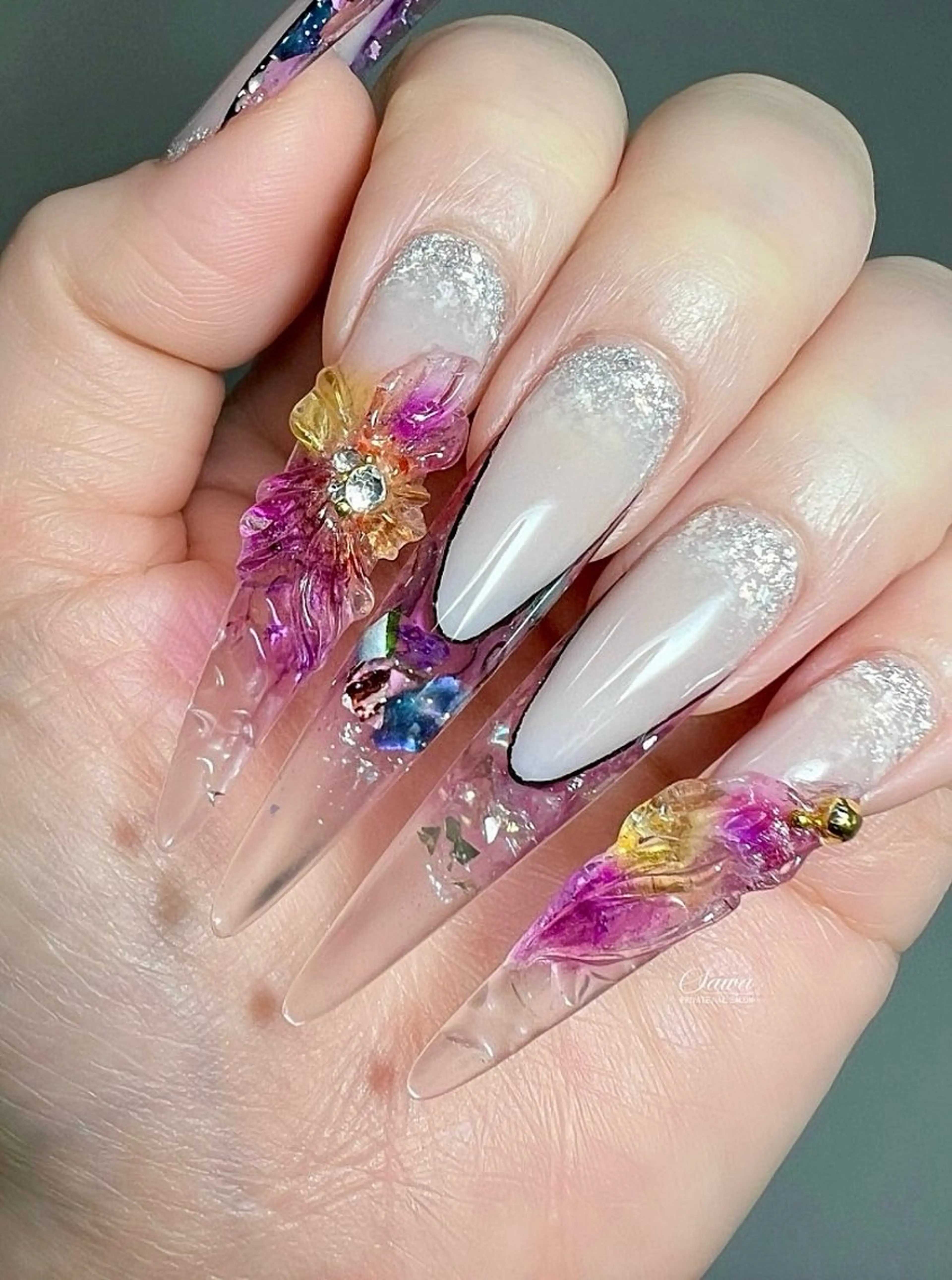 ネイル ニュアンスネイル ぷっくりネイル スカルプネイル KUON 野澤 実加のネイルデザイン