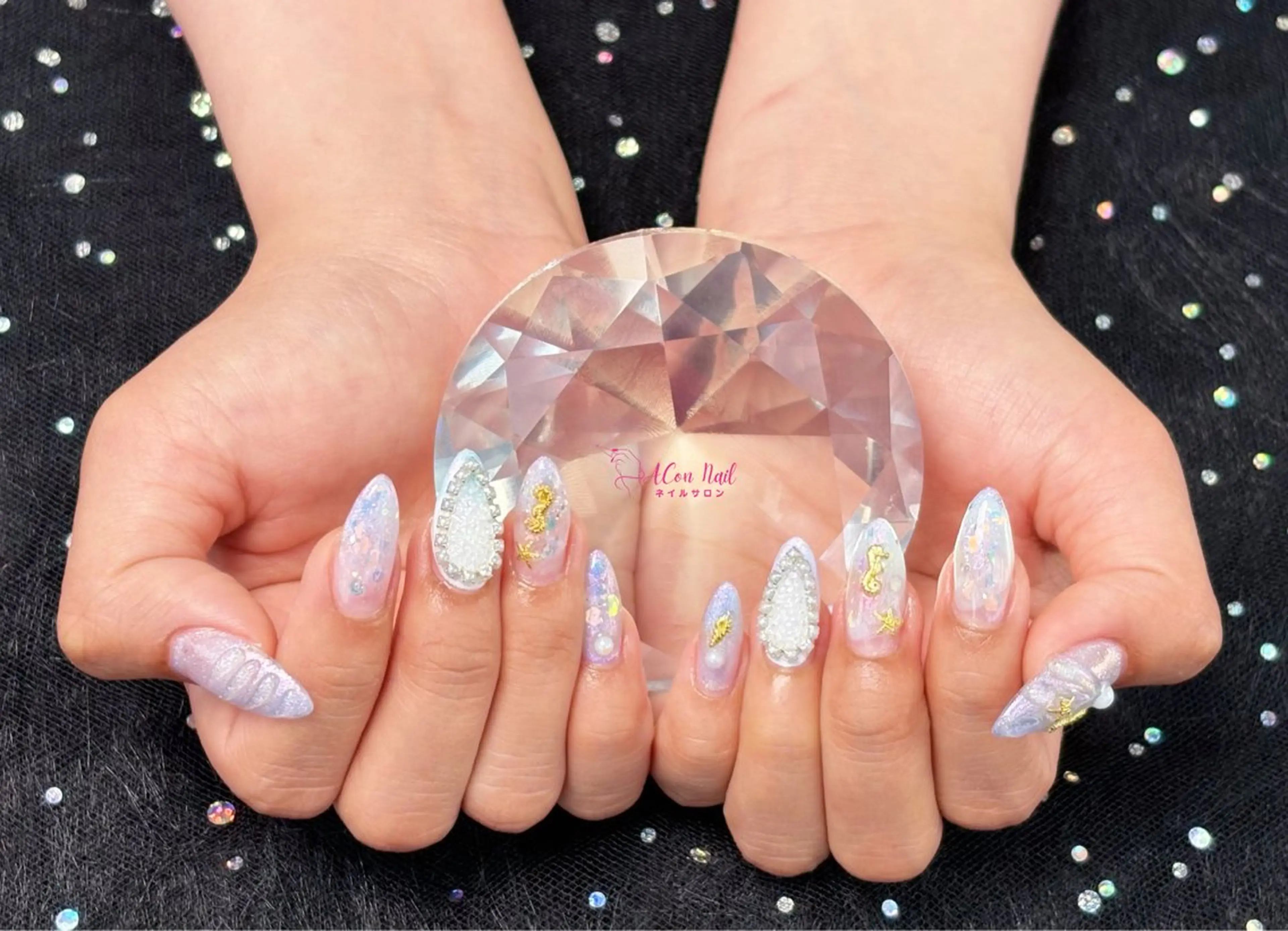 ネイル 桜ネイル 長さ出し フラワーネイル フレンチネイル ジェルネイル ハンドネイル AConNailSalon所属・ACon NailSalonのネイルデザイン