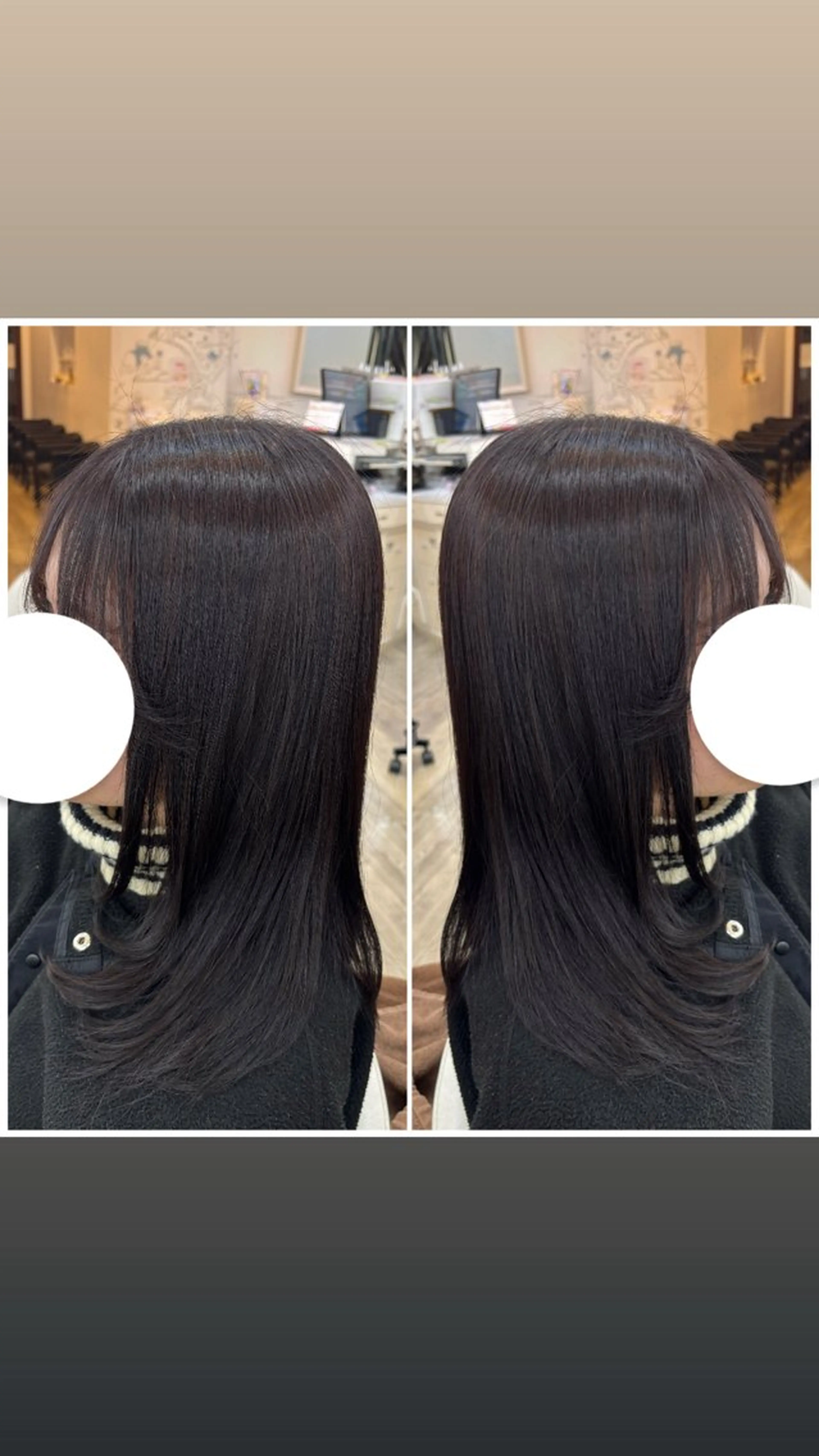 ミディアム ラベンダーブラウン ヘアカラー 宮島 梨央のヘアスタイル