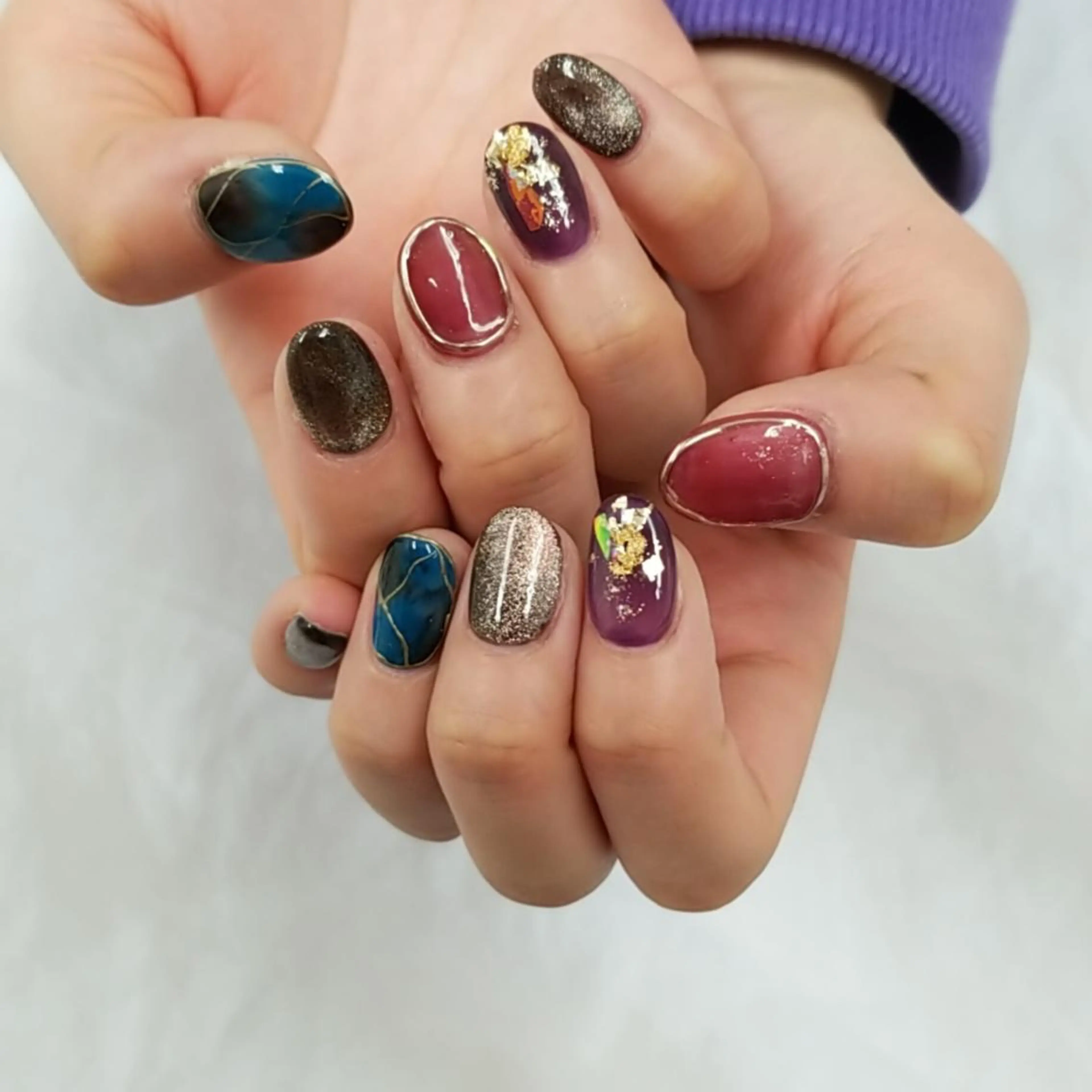 ネイル アートネイル ジェルネイル 持ち込み ニュアンスネイル パラジェル 河野ちえ (雑誌掲載サロン)のネイルデザイン