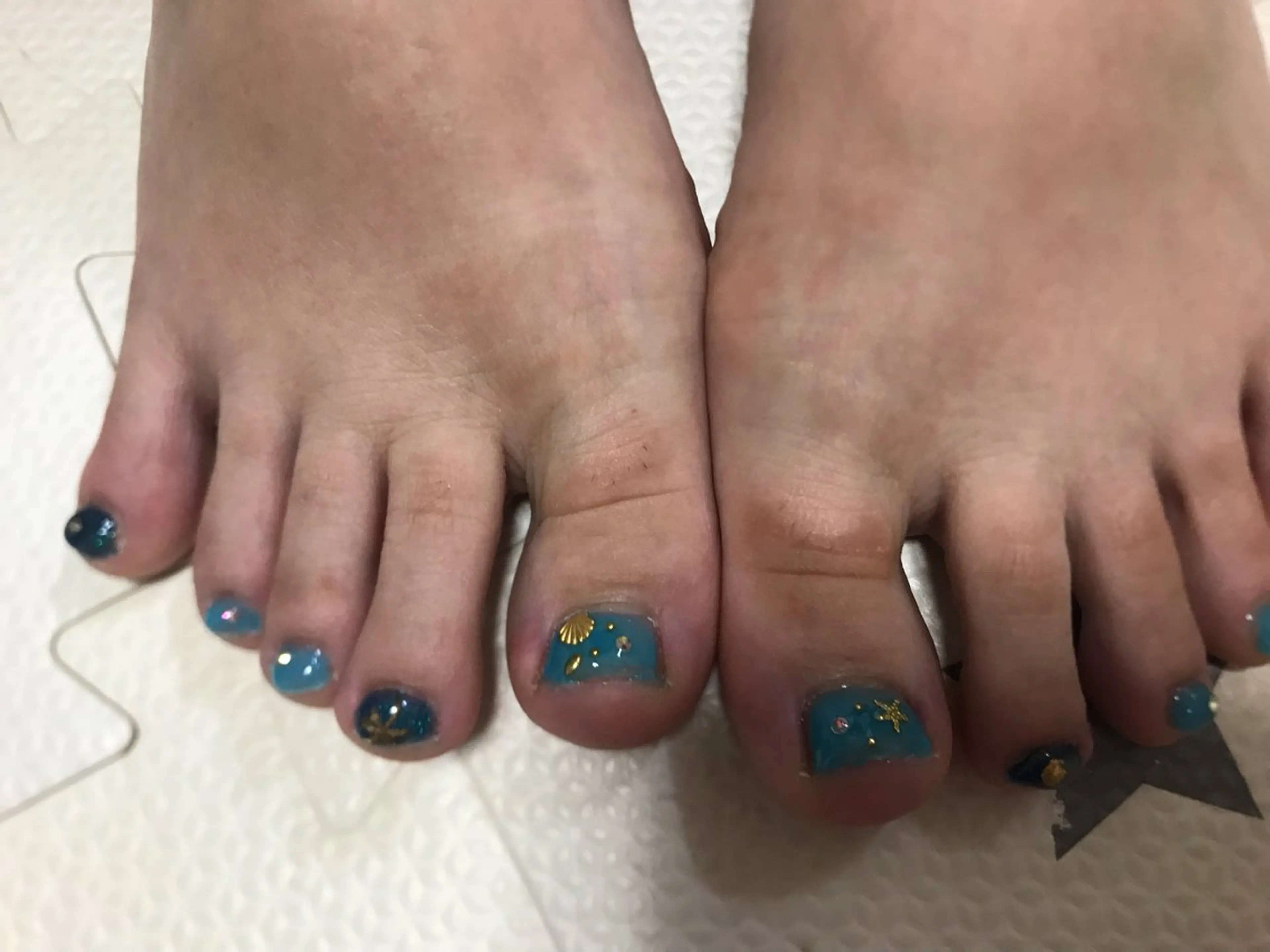 ネイル ブルー 夏ネイル フットネイル Nailist Missaのネイルデザイン