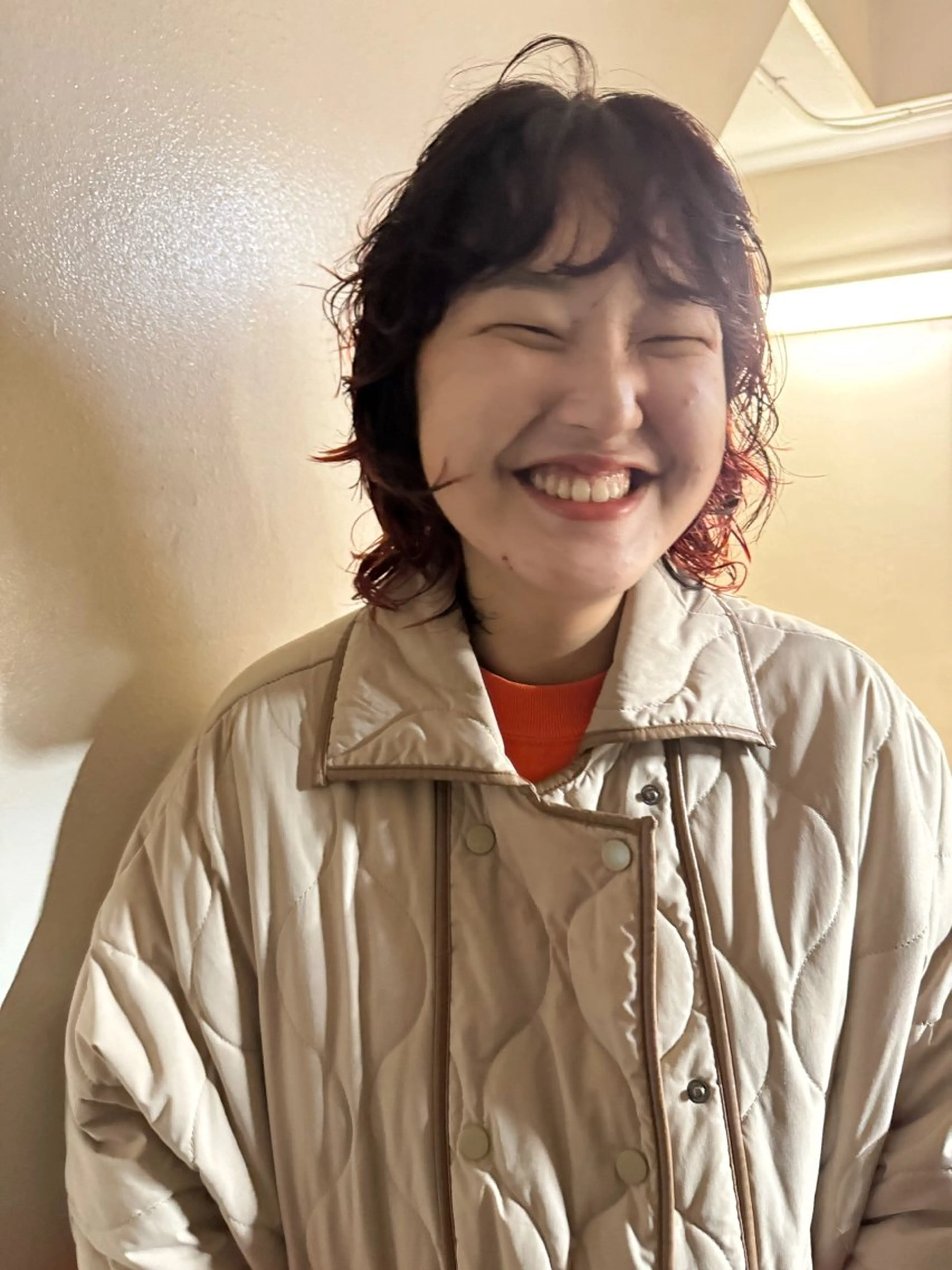 ショート カラー パーマ ヘアアレンジ 丸山渉/パーマ エフェクトブリーチのヘアスタイル