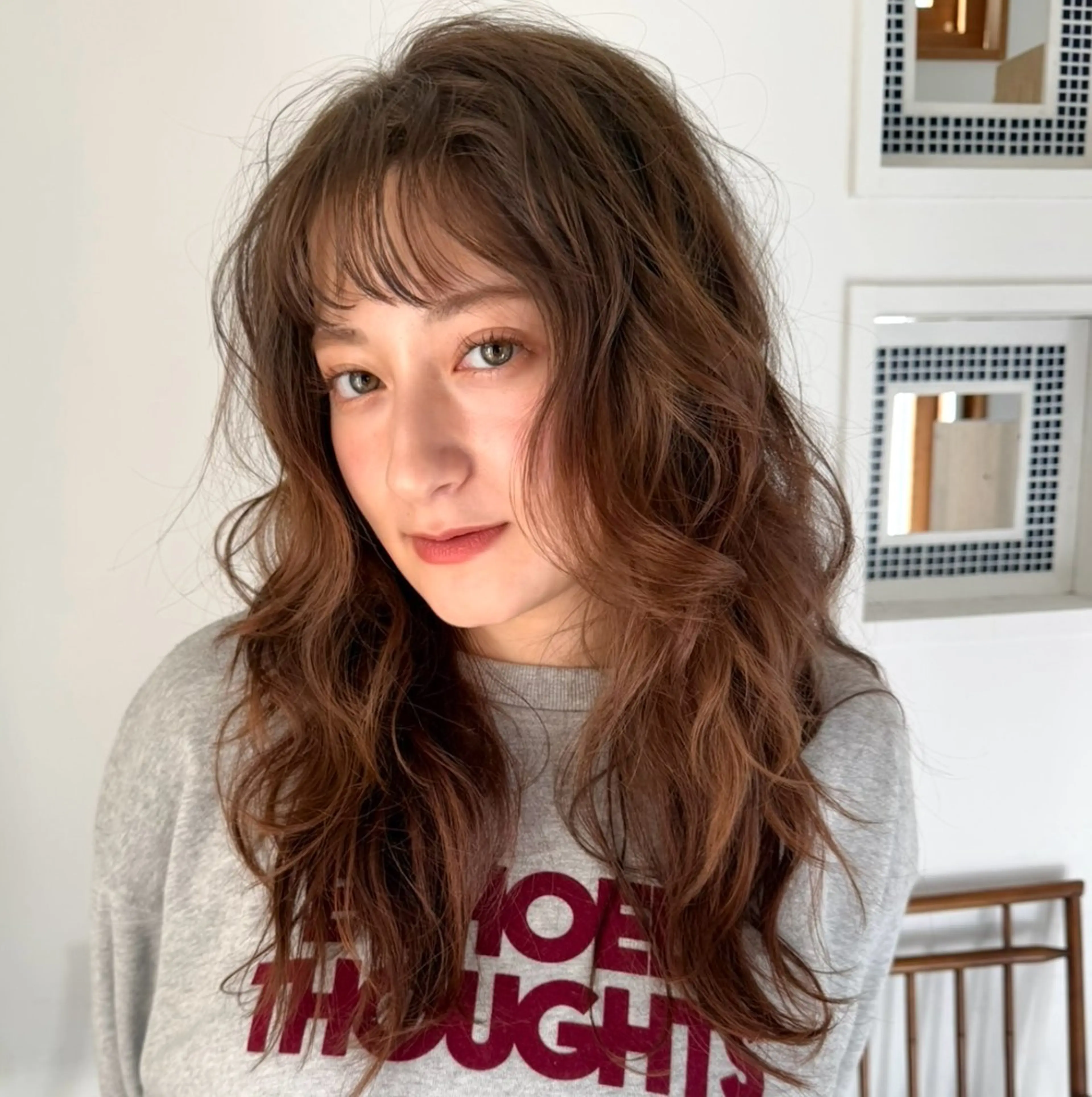 ロング カラー パーマ ヘアアレンジ 顔周りカット ロング カット パーマ トリートメント 髪質改善ストレート✨ パーマヘア✨YUKIのヘアスタイル