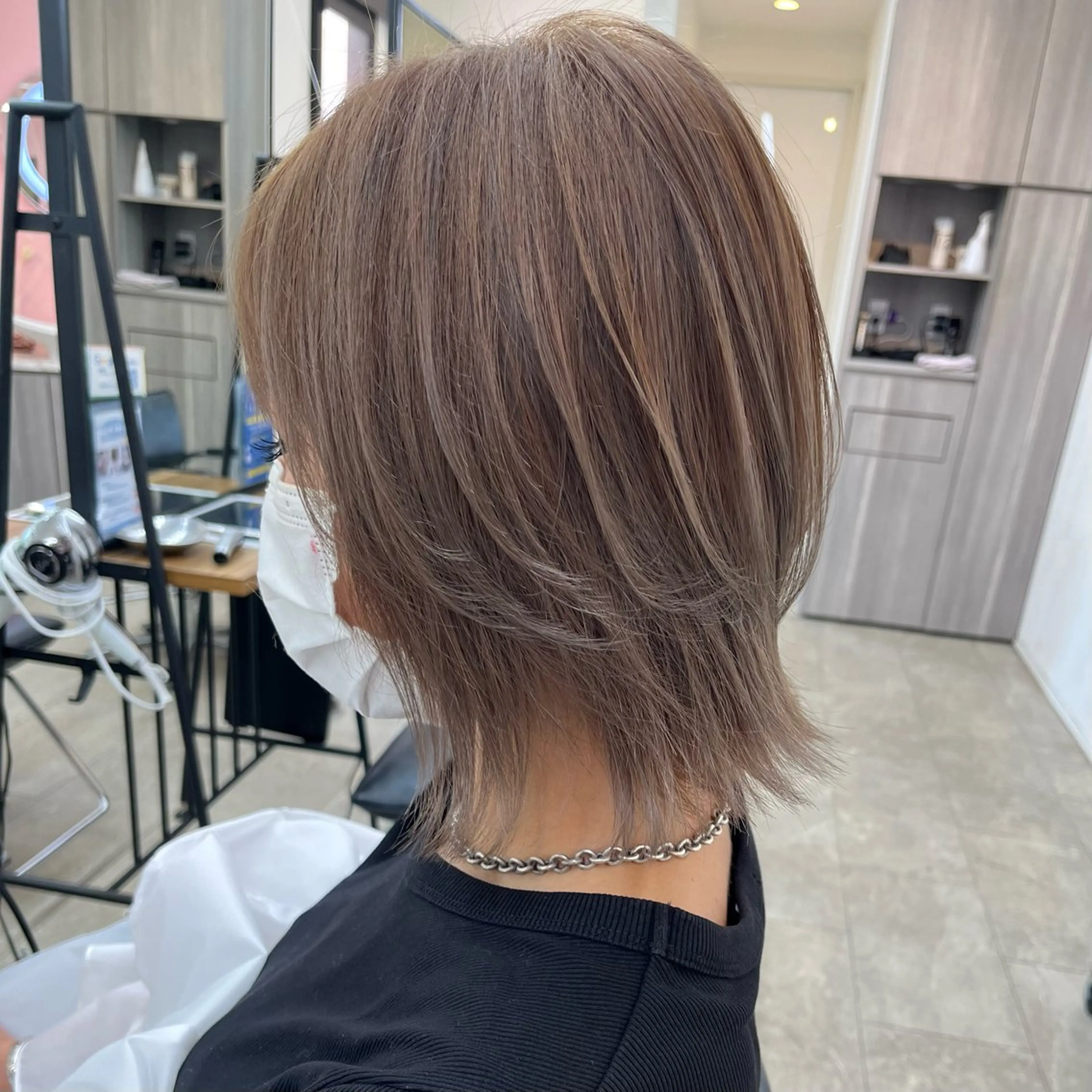 ミディアム ミディアムレイヤー レイヤーカット ヘアカラー トリートメント 髪質改善/増田拓真 金沢市/内灘/美容室のヘアスタイル