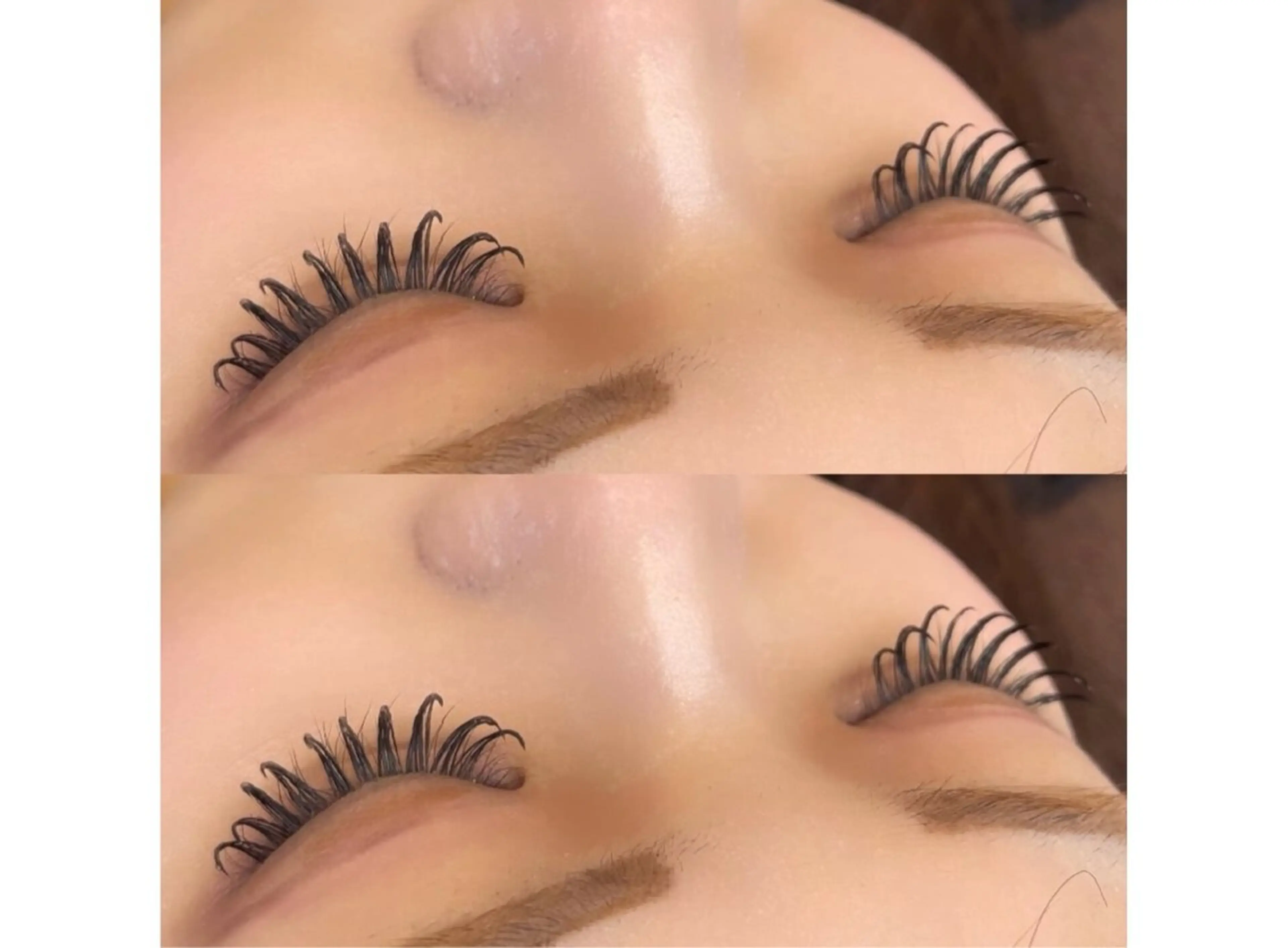 マツエク・マツパ バインドロック 束感まつ毛 フラットラッシュ ナチュラル パリジェンヌラッシュリフト YK 美学院のネイルデザイン