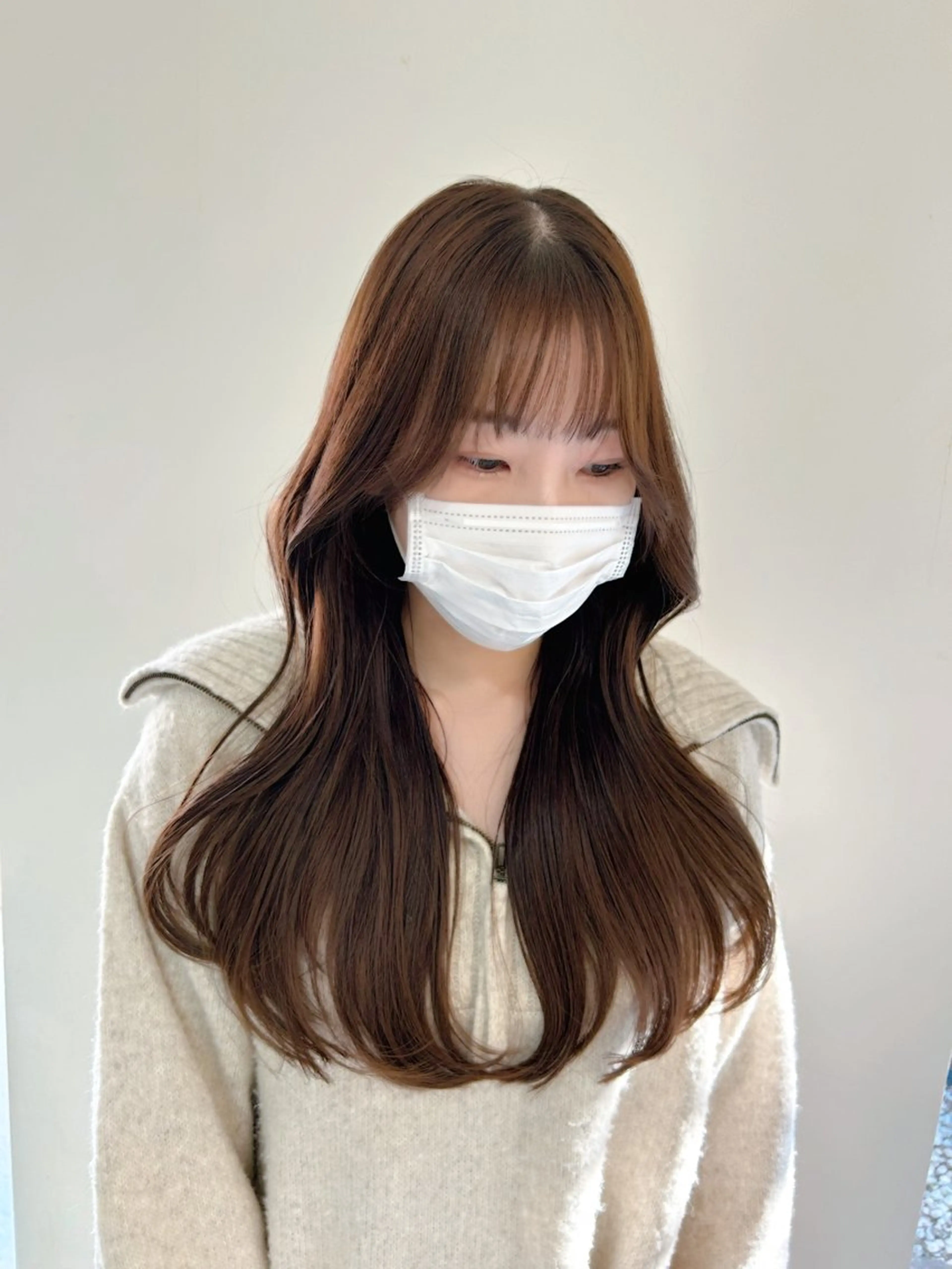 セミロング 韓国🇰🇷ボブ✂︎ レイヤー✂︎三吉明人のヘアスタイル