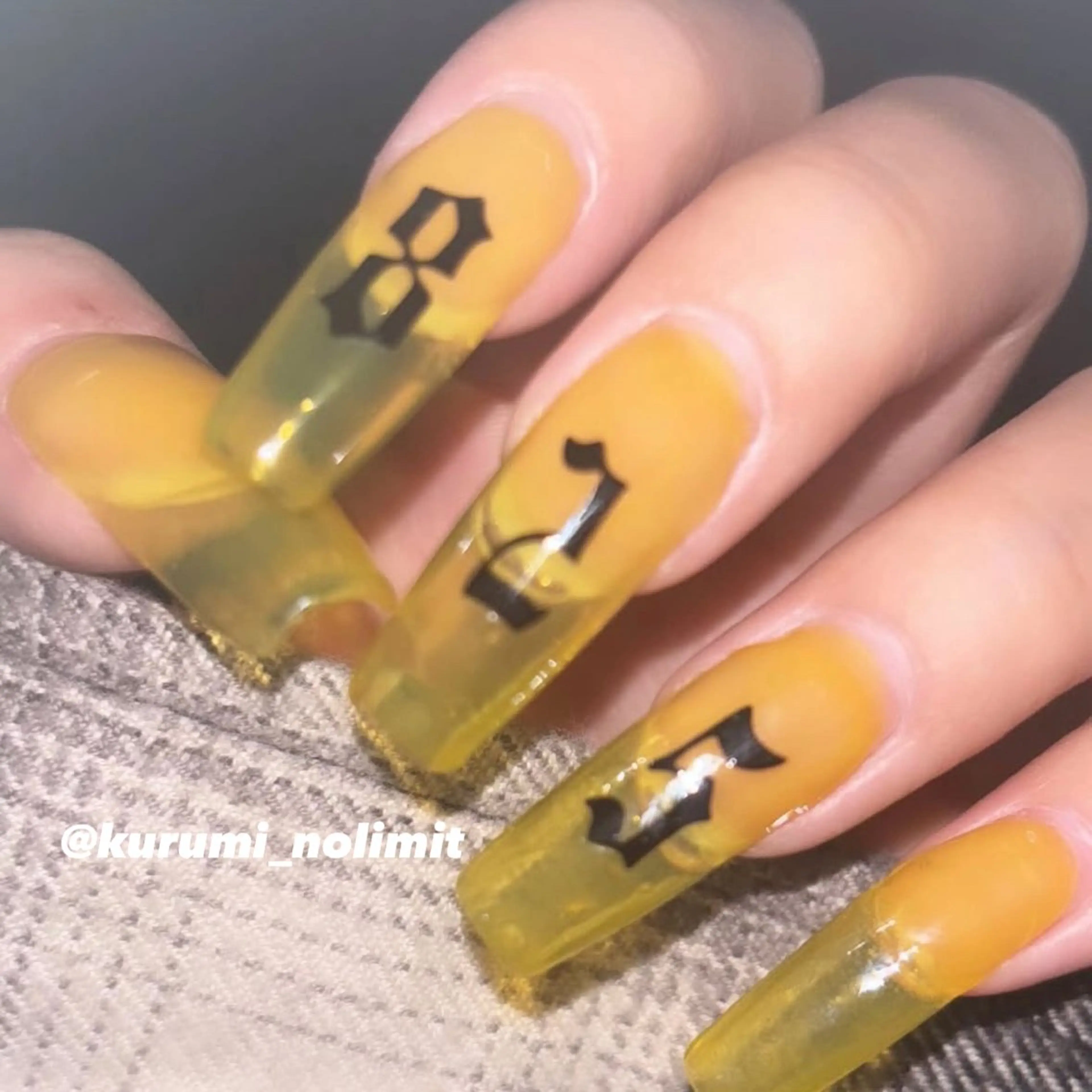 ネイル クリアネイル グリーン シンプルネイル NOLIMIT.OSAKA所属・NOLIMIT KURUMIのネイルデザイン