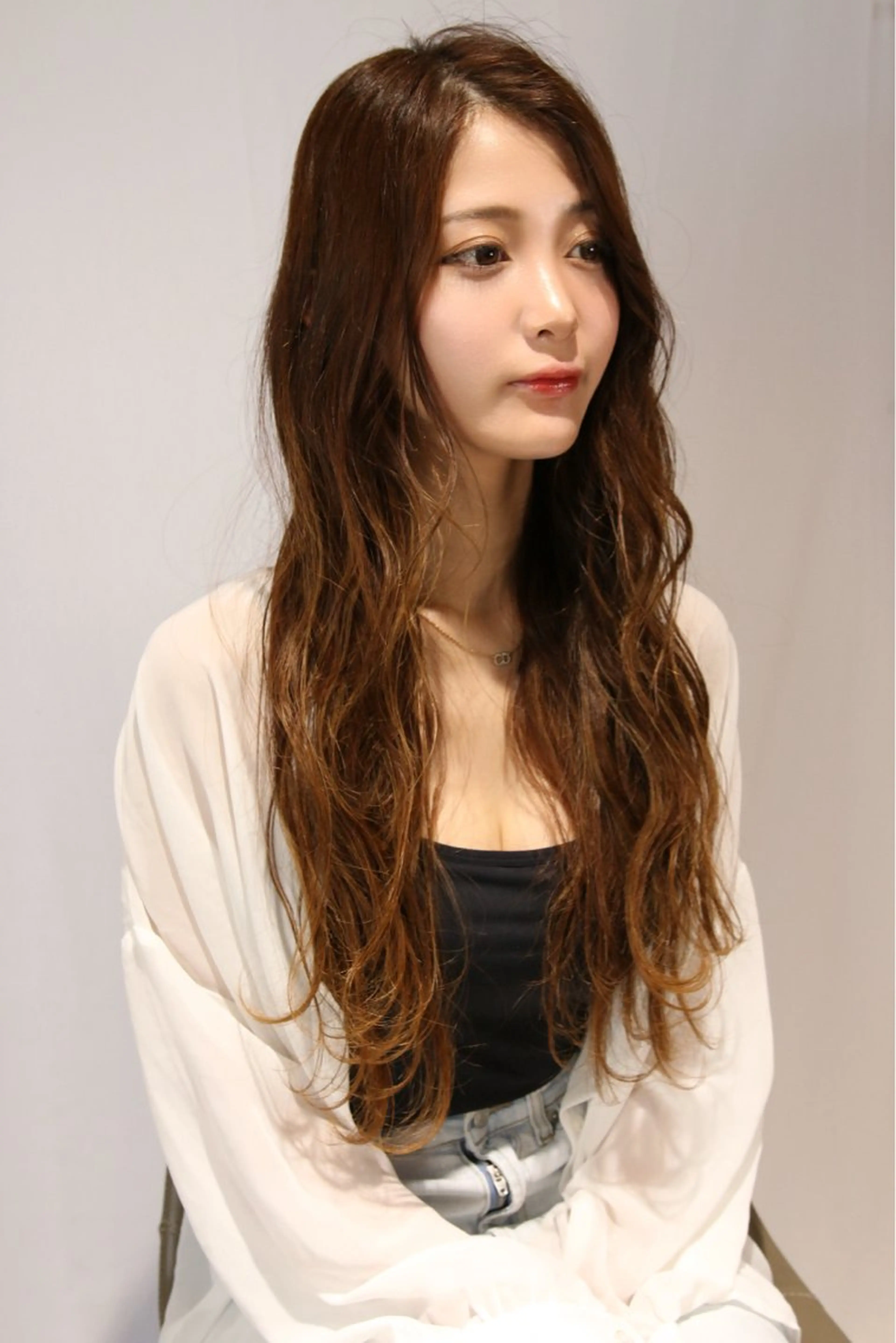 ロング カット ヘアカラー 【天満1艶髪】潤艶/ 髪質改善🌹釣本竜哉のヘアスタイル