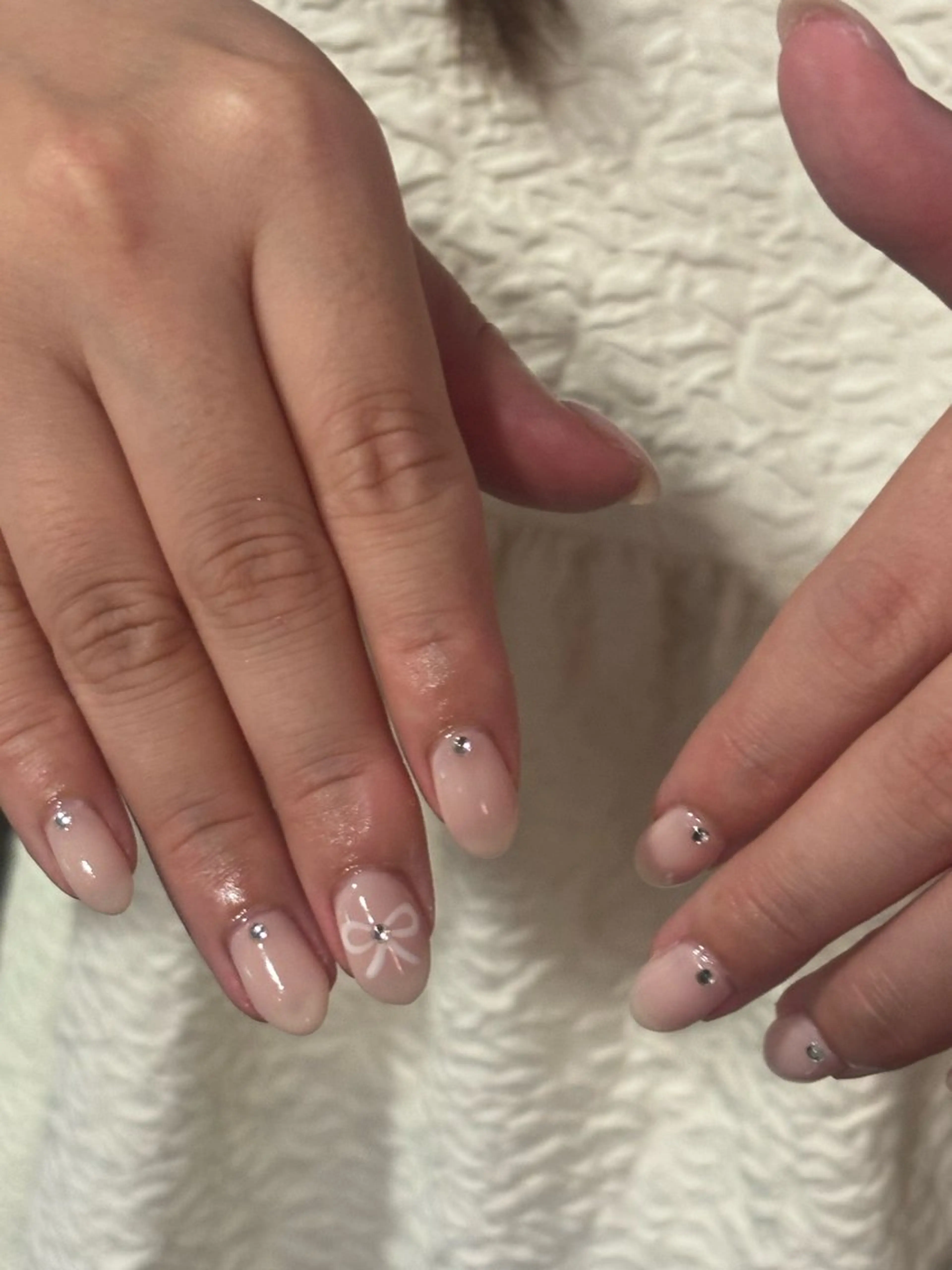 ネイル フレンチネイル ジェルネイル 韓国ネイル ロングネイル ストーンネイル ハンドネイル Nailstudio hulm所属・Nailstudio Hulmのネイルデザイン