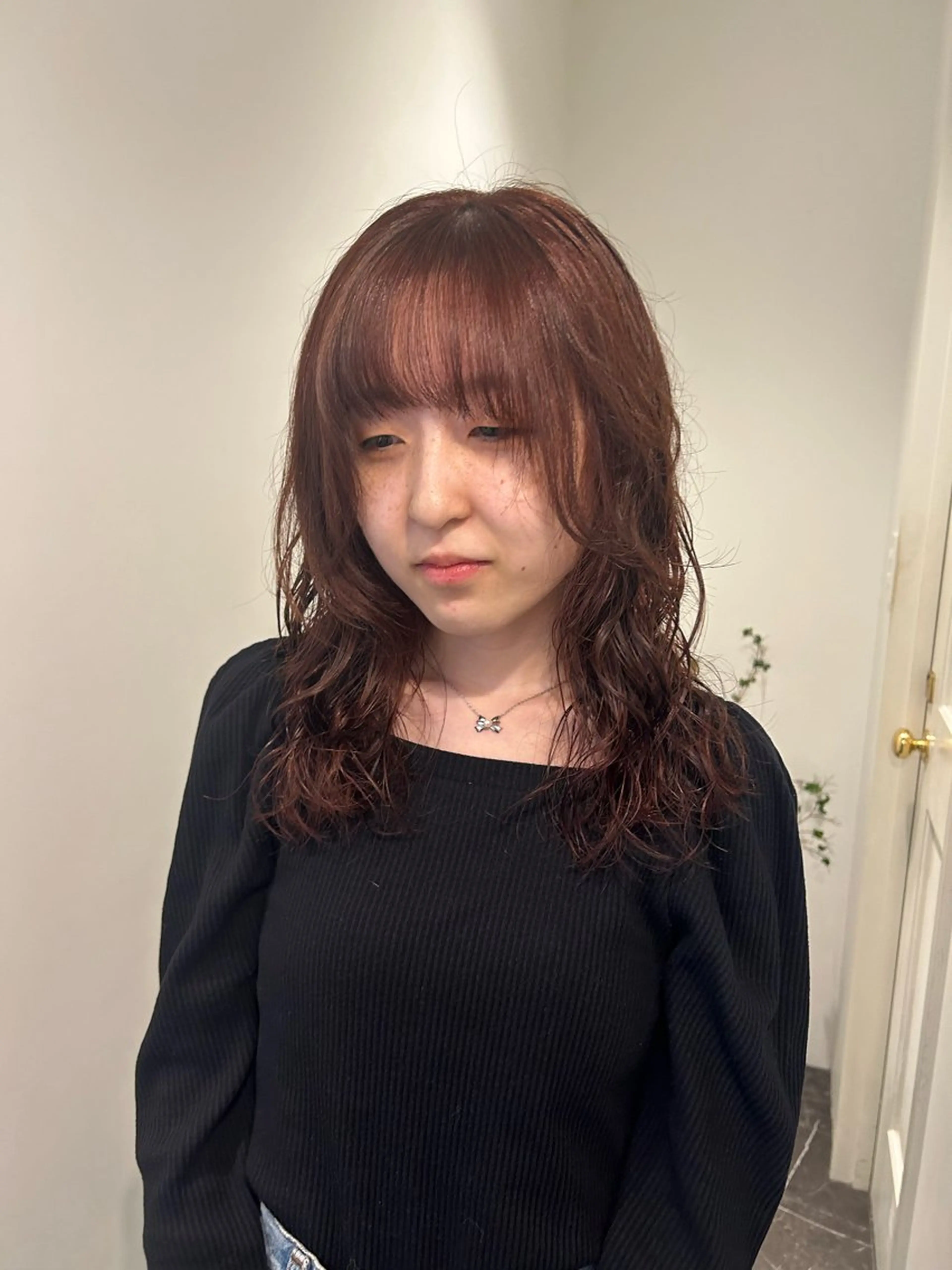 セミロング パーマ セミロングパーマ 湯浅 美葉のヘアスタイル