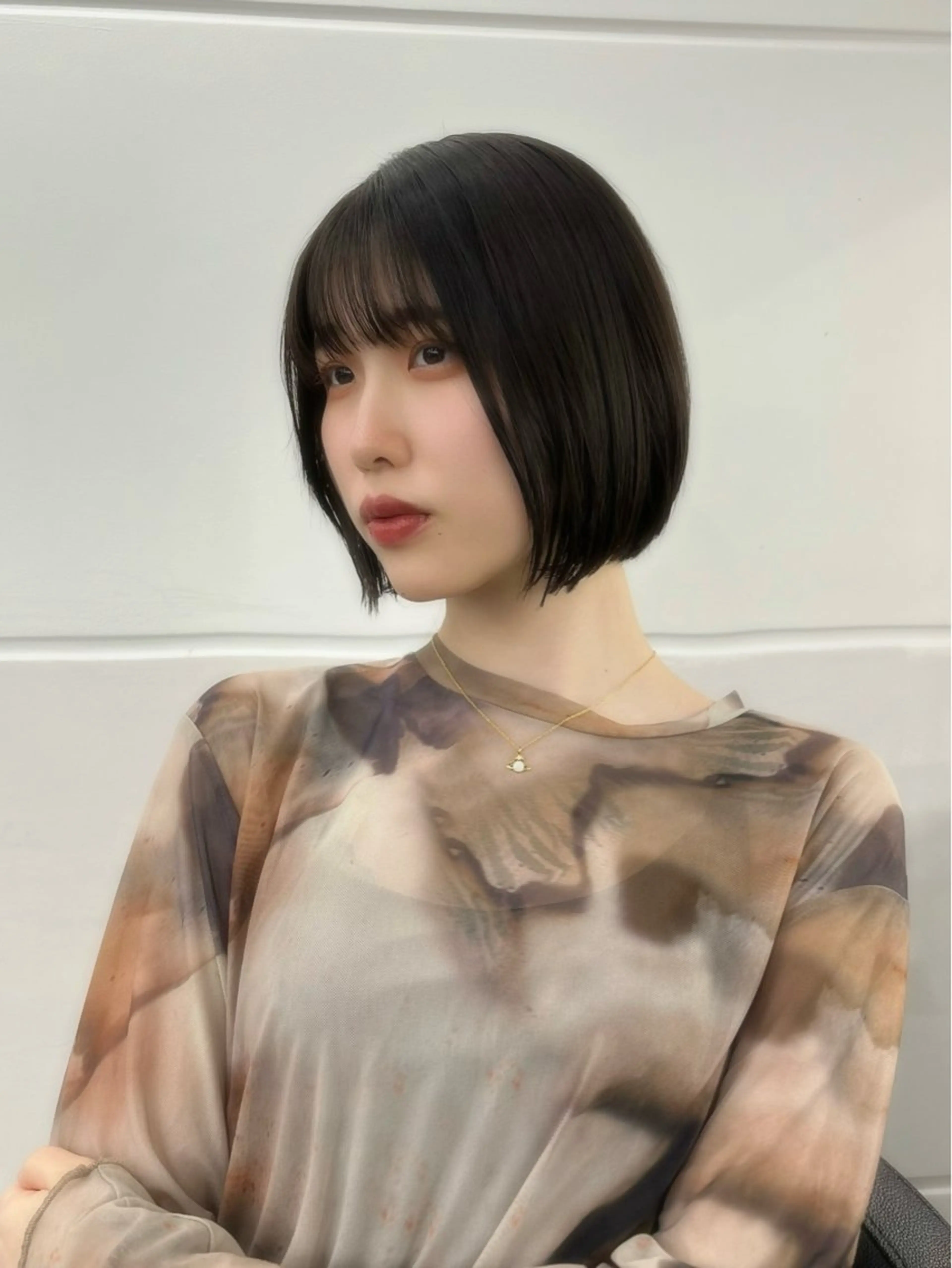 【1月限定クーポン🌿】ナチュラルな雰囲気に🌿丸みとラインのあるボブカット✖️ワンカラー✖️オリジナルTr🌿の写真