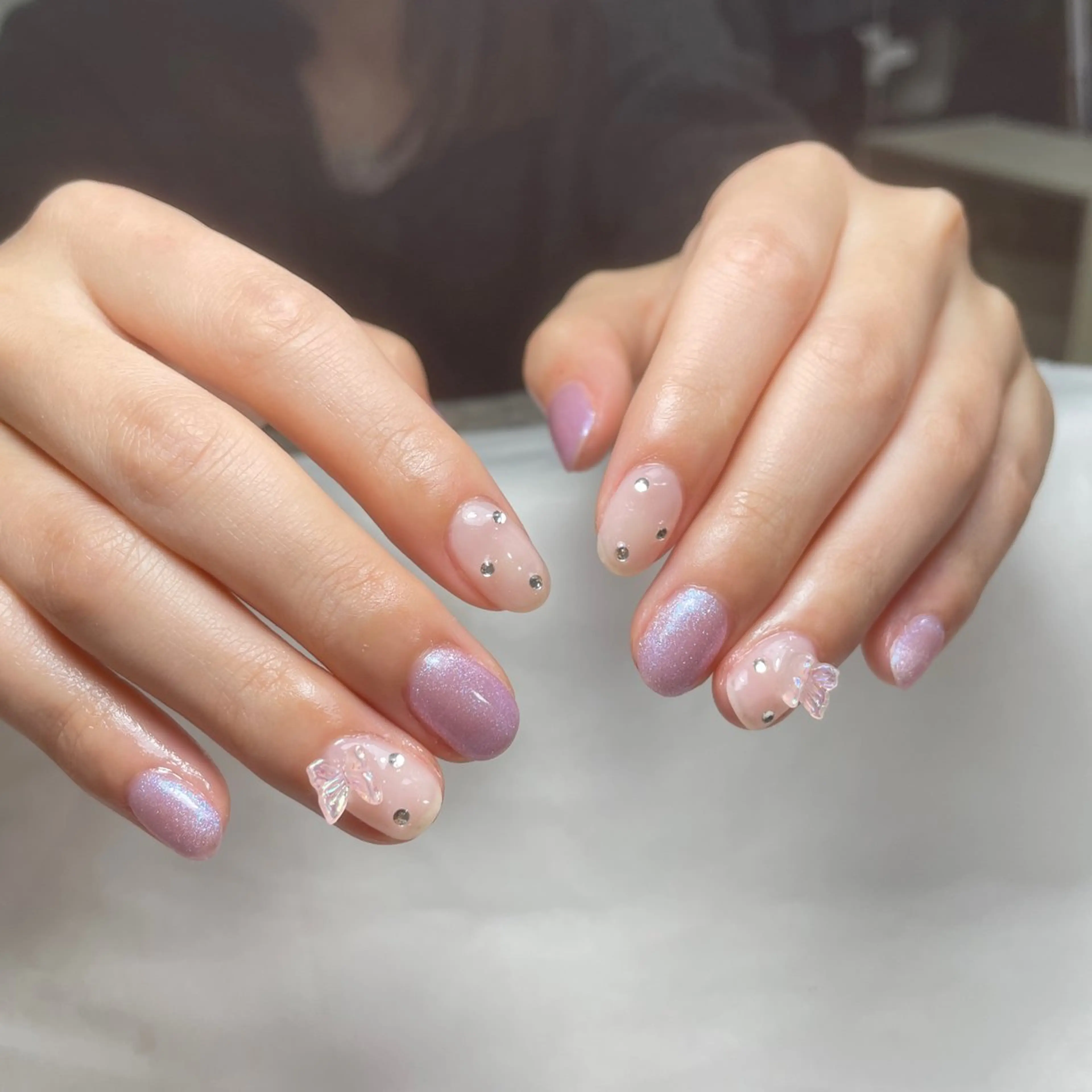 ネイル アートネイル フレンチネイル ジェルネイル グラデーション 韓国ネイル ハンドネイル 久保田 マリコのネイルデザイン