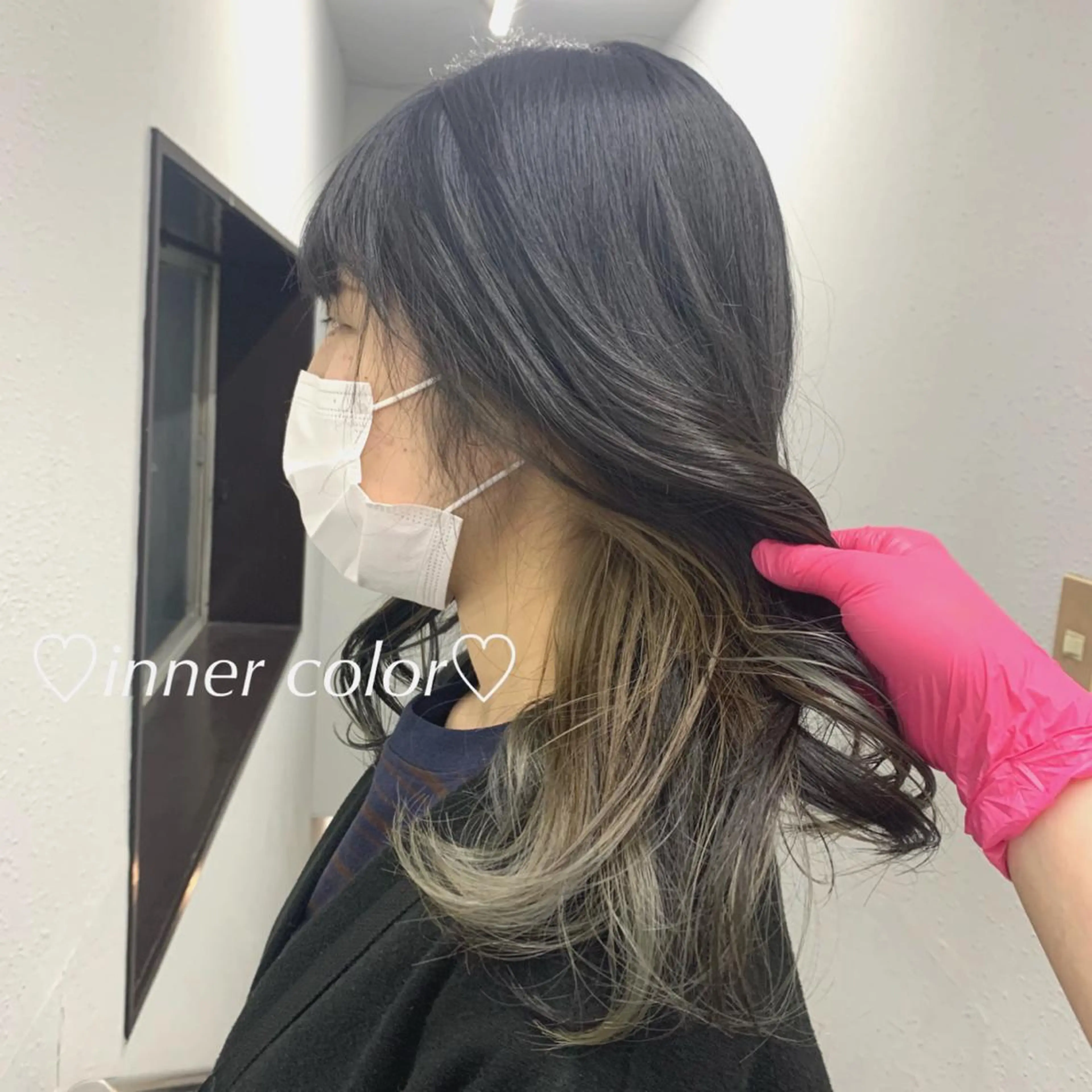 ロング カラー ブリーチ ケアブリーチ ヘアカラー トリートメント NANAMI🩵 大人可愛い韓国ヘアのヘアスタイル