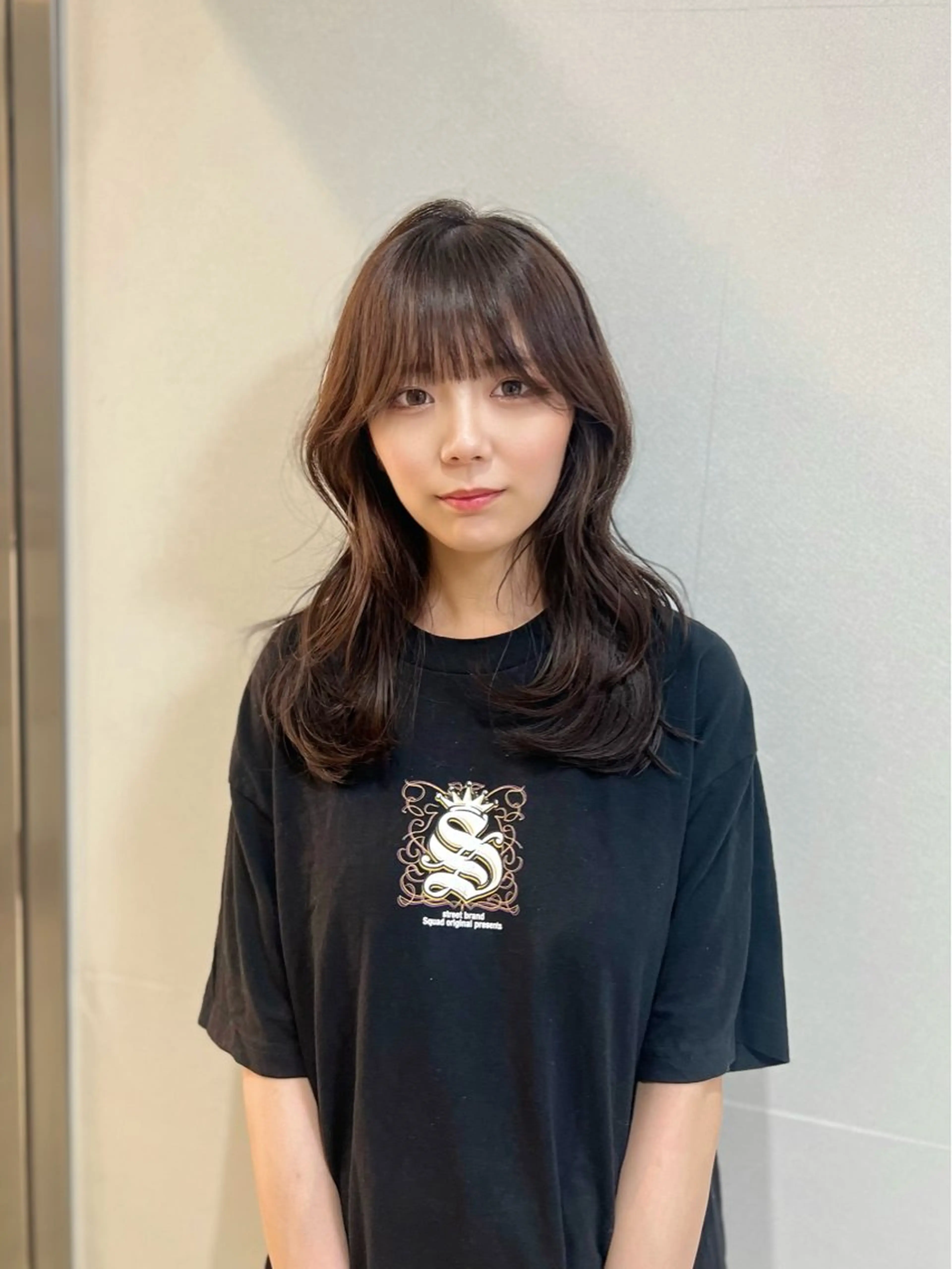 セミロング くびれヘア レイヤーカット 札幌パーマ 髪質改善/後藤海音のヘアスタイル