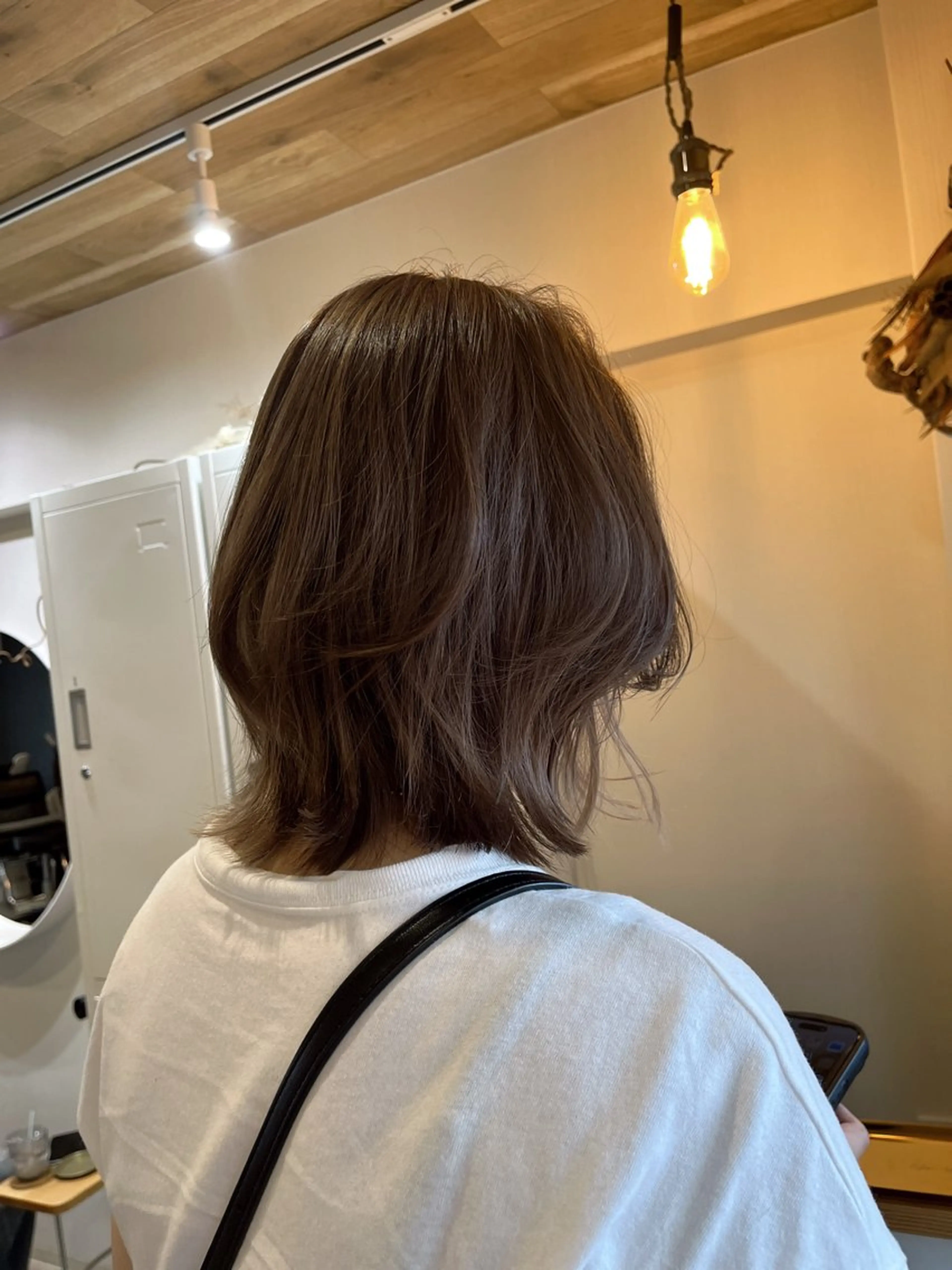 ミディアム カラー 下石怜子/レイヤー/ 透明感カラーのヘアスタイル