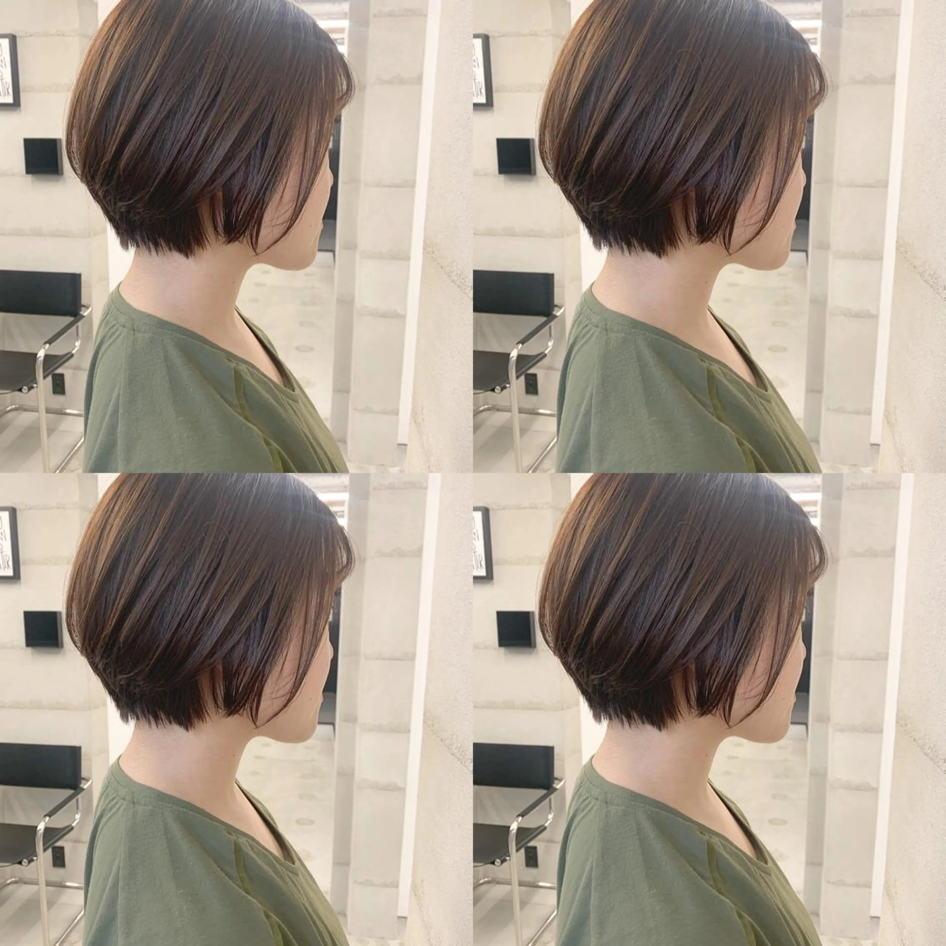 ショート カラー 透明感/オリーブ/ グレージュ/YUKAのヘアスタイル