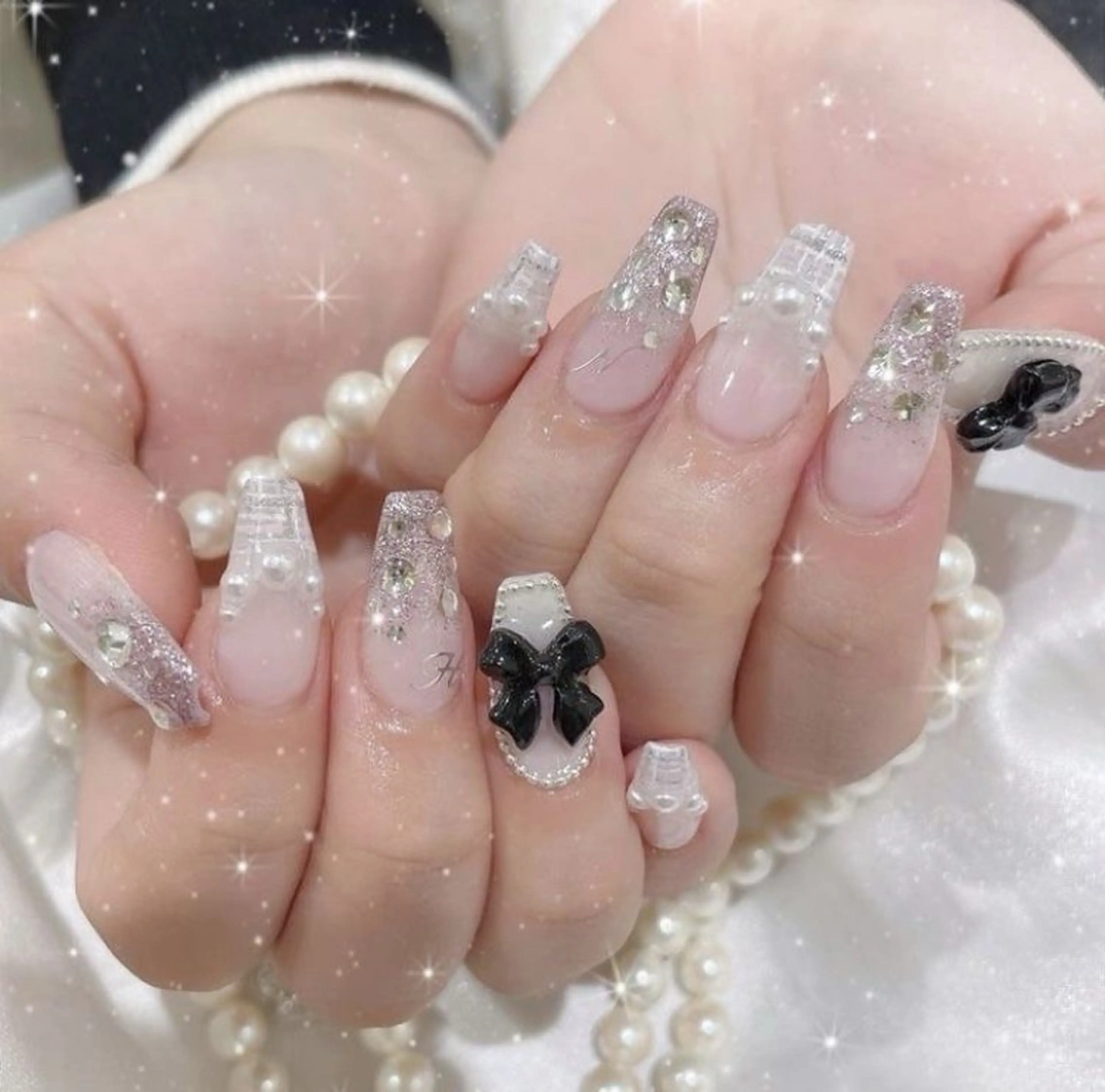 ネイル マグネットネイル ミラーネイル ニュアンスネイル ネイルチップ 冬ネイル Lee Nailsのネイルデザイン