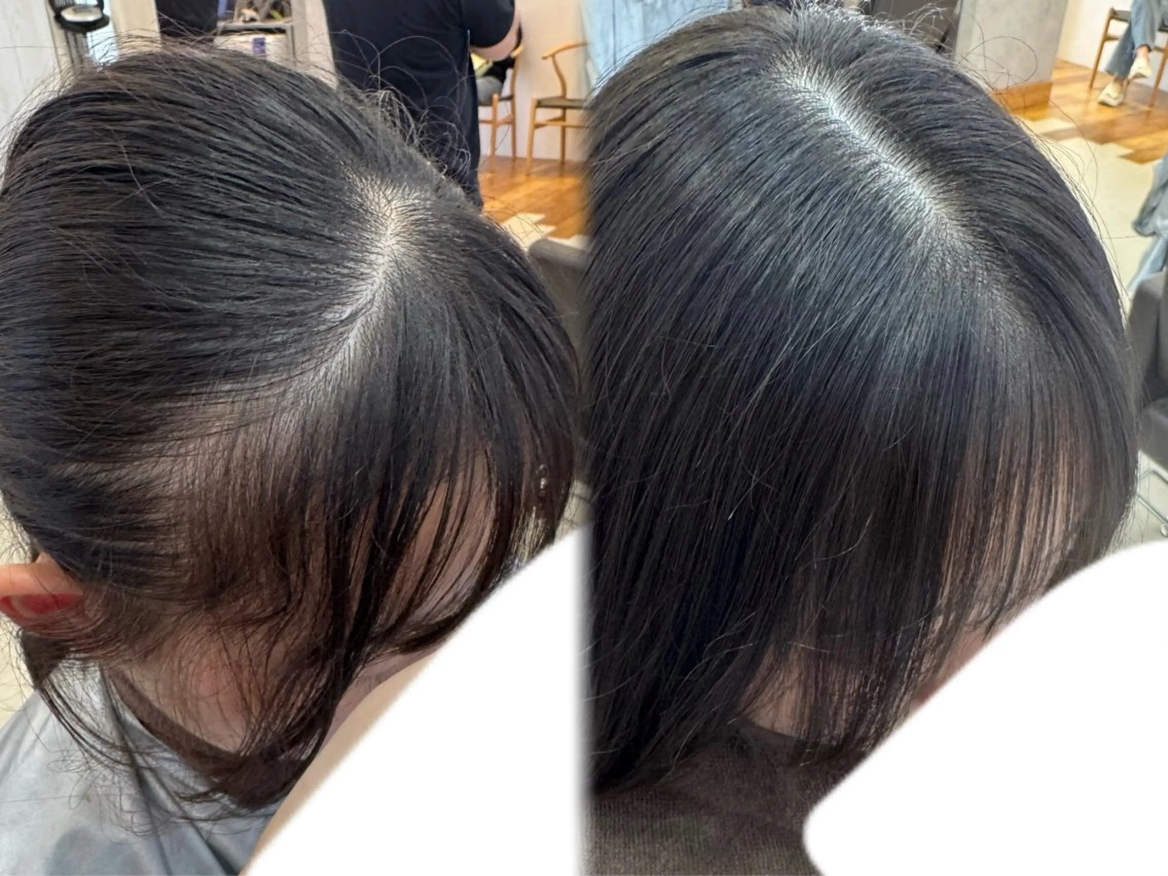 前髪縮毛矯正の写真