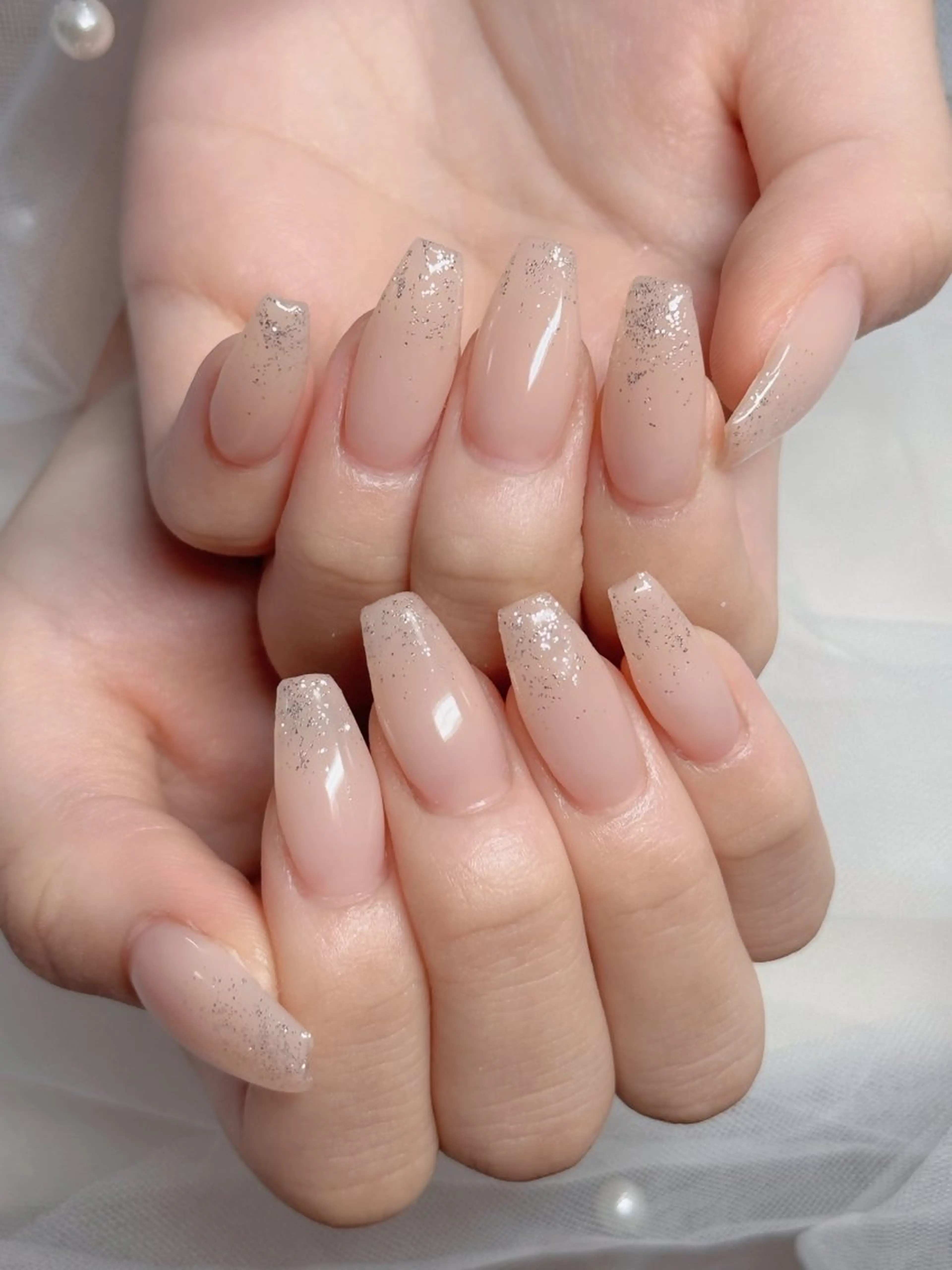 ネイル オーロラネイル フレンチネイル ジェルネイル ハロウィン キラキラネイル H.baby Nail Salonのネイルデザイン