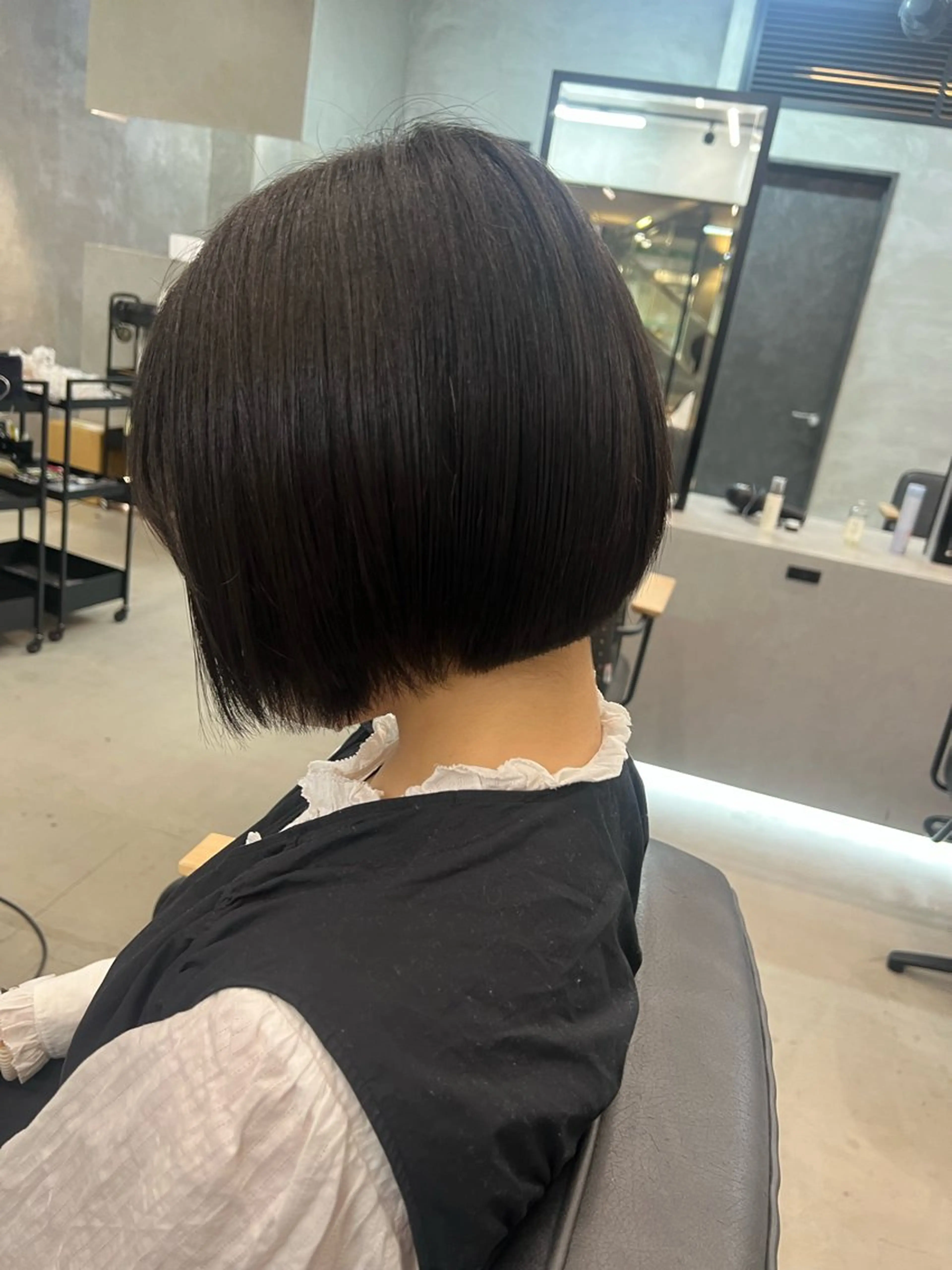 ショート 切りっぱなしボブ ボブ 韓国レイヤー/髪質 改善/RIRIKOのヘアスタイル