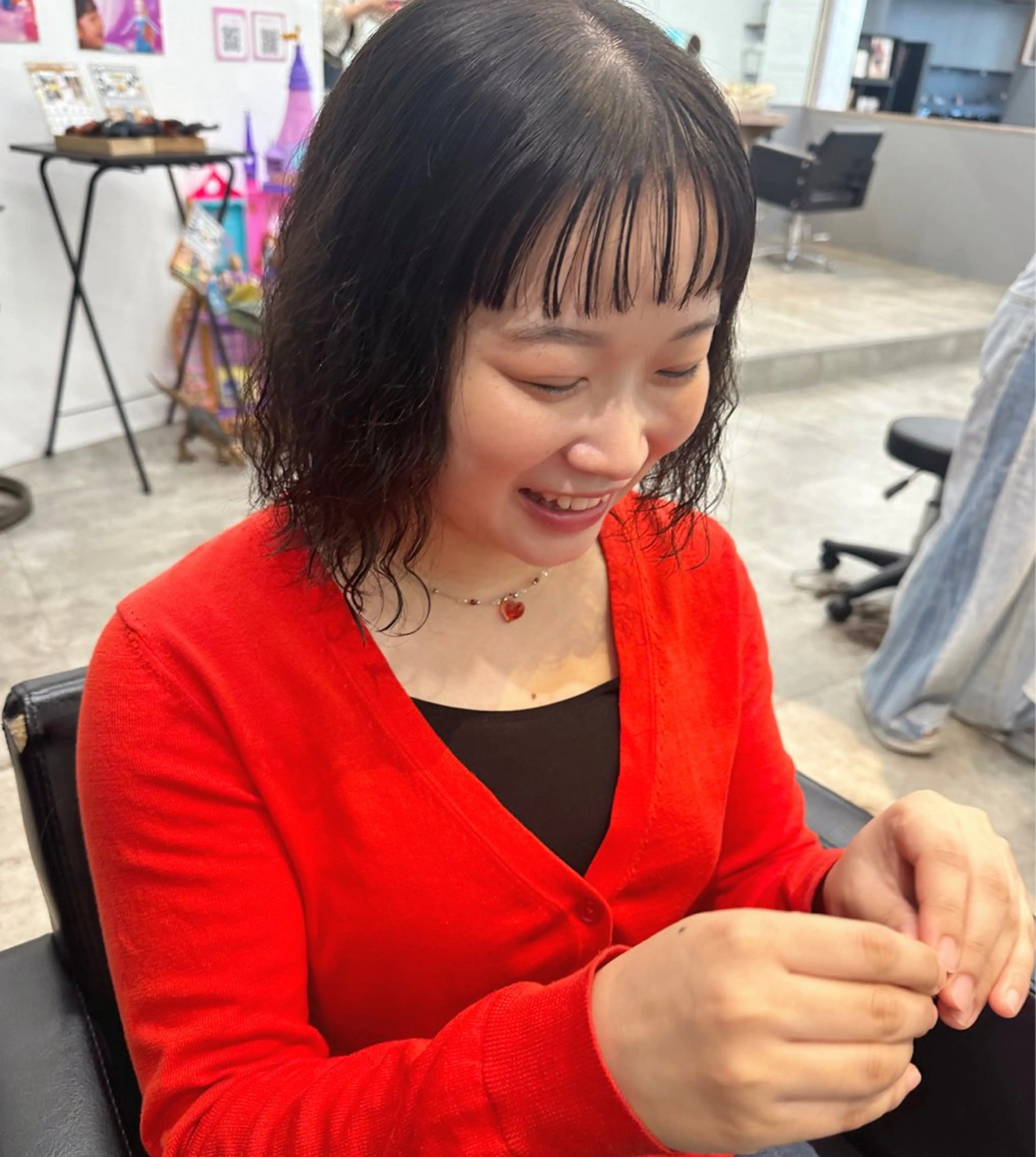 ミディアム 顔まわりカット/艶髪 カラー✨けいとのヘアスタイル